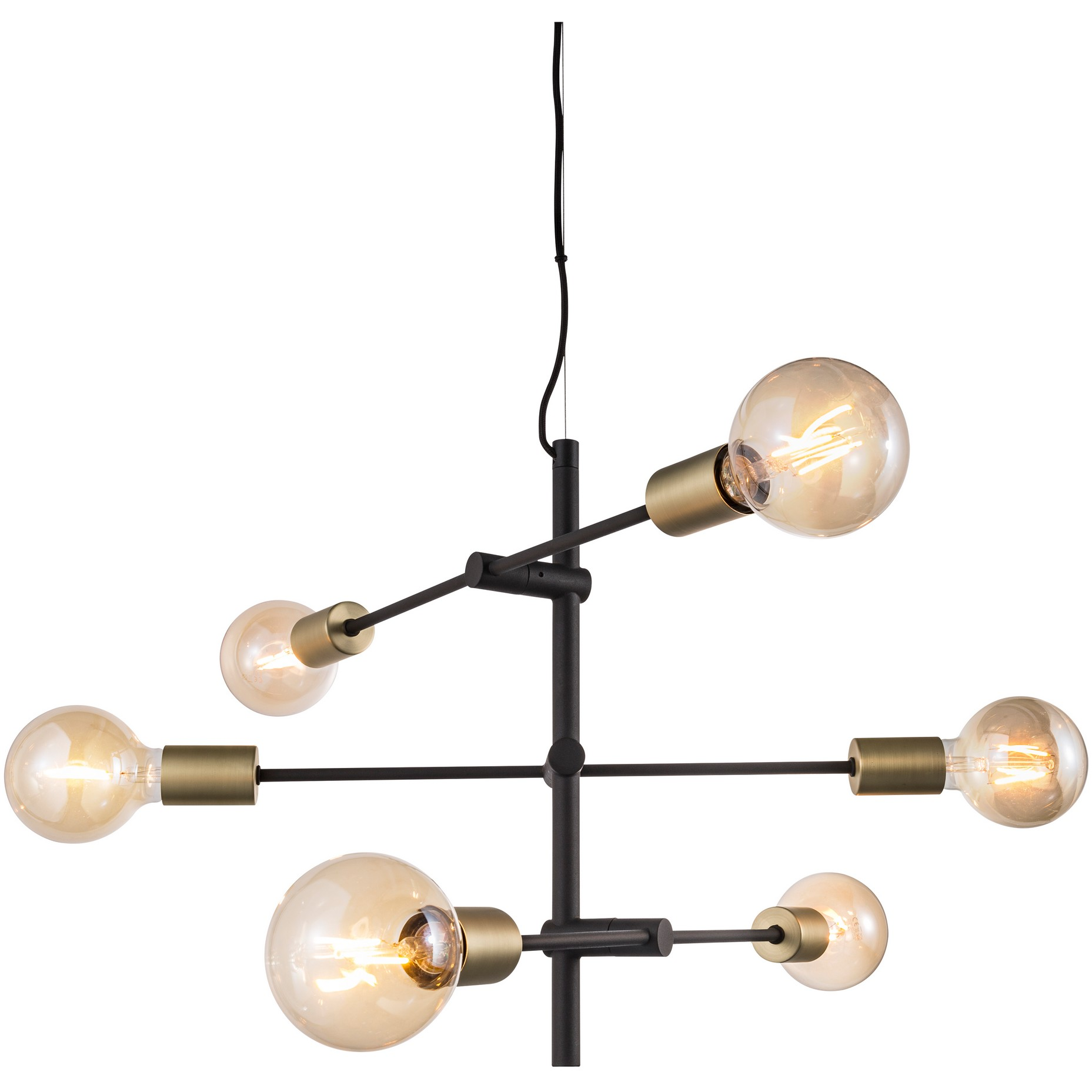 5701581463981 Nordlux Josefine sort 6-spot pendel Lamper,Pendler-/ Hængelamper,Pendler/Hængelamper 87100007110 Josefine