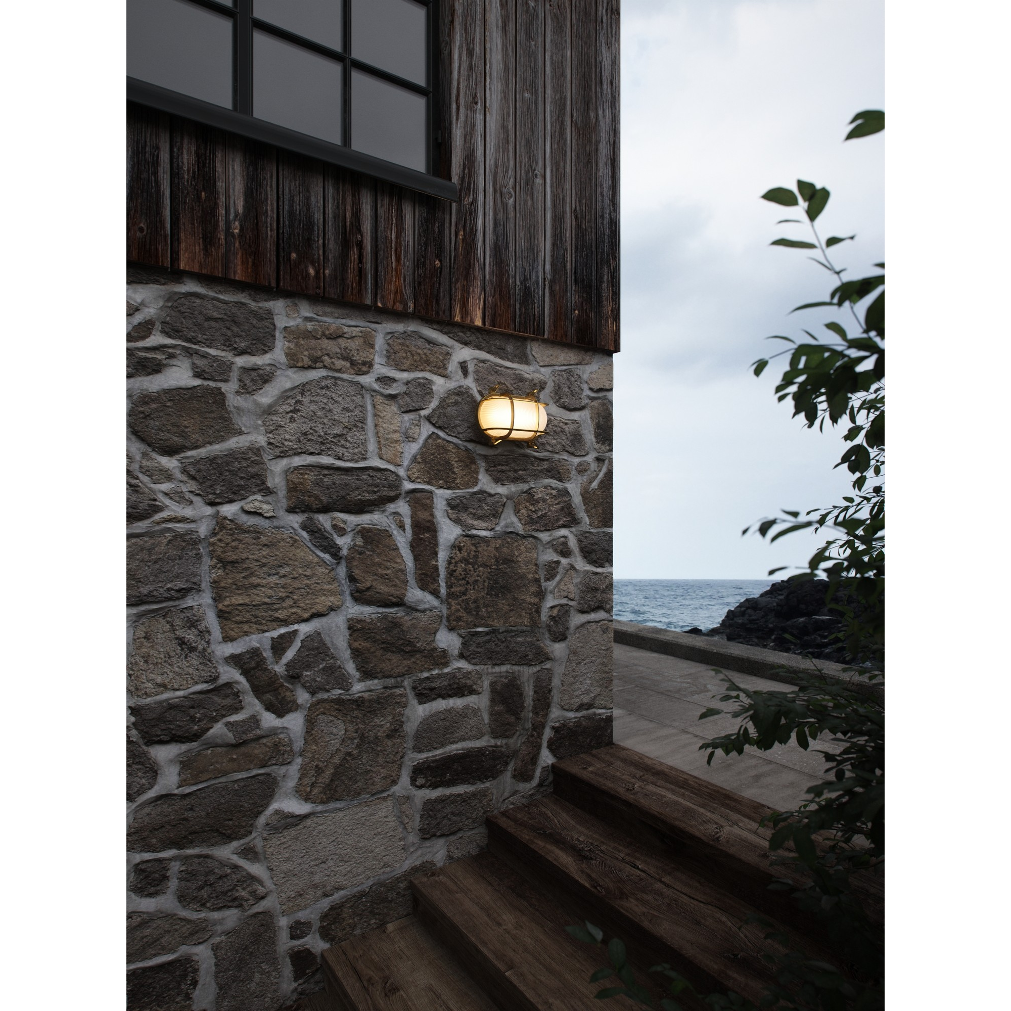 5701581464681 Nordlux Helford messing udendørs væglampe Lamper,Udendørs- lamper,Udendørslamper 87100007190 Helford