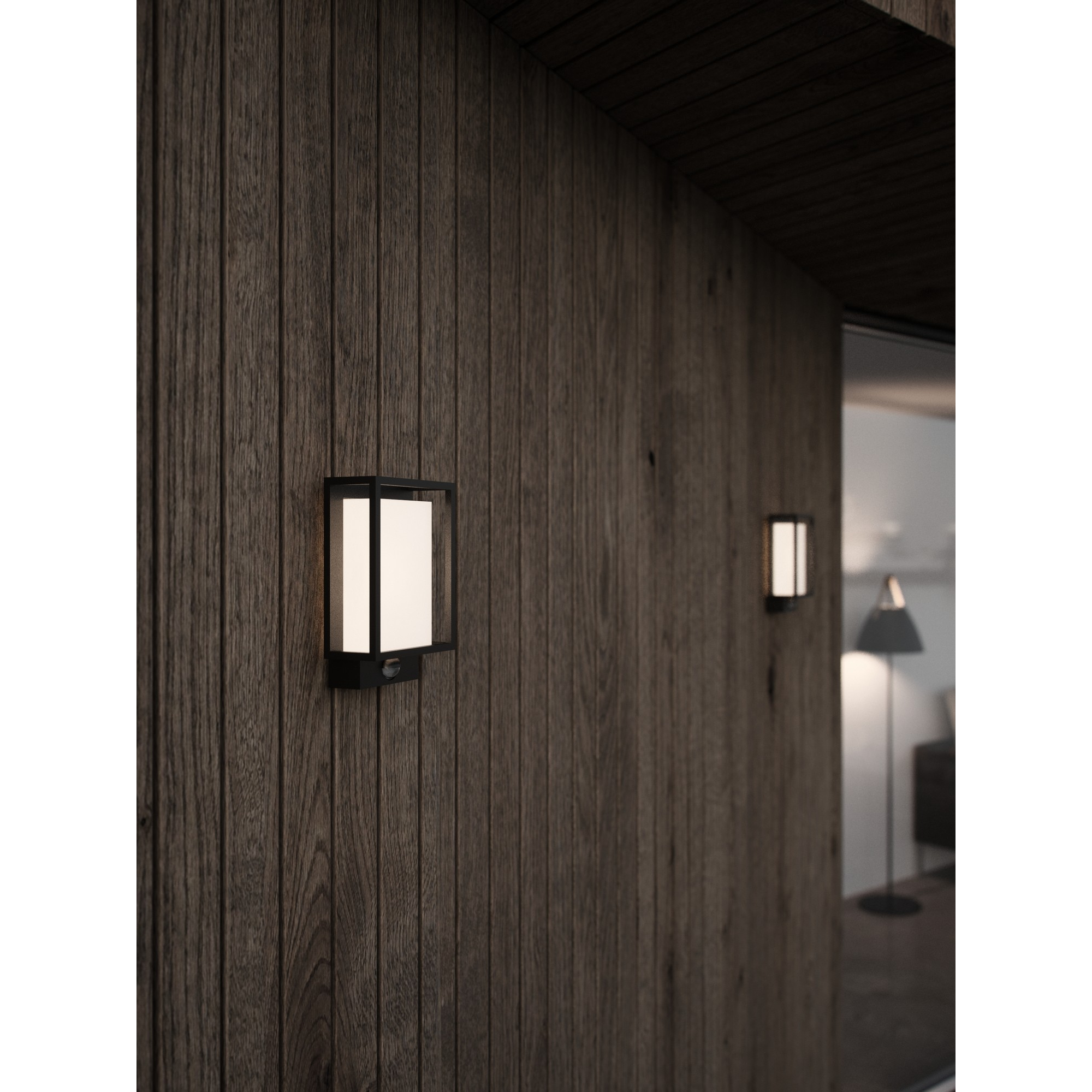 5701581464988 Nordlux Nestor sensor sort  udendørs væglampe Lamper,Udendørs- lamper,Udendørslamper 87100007220 Nestor