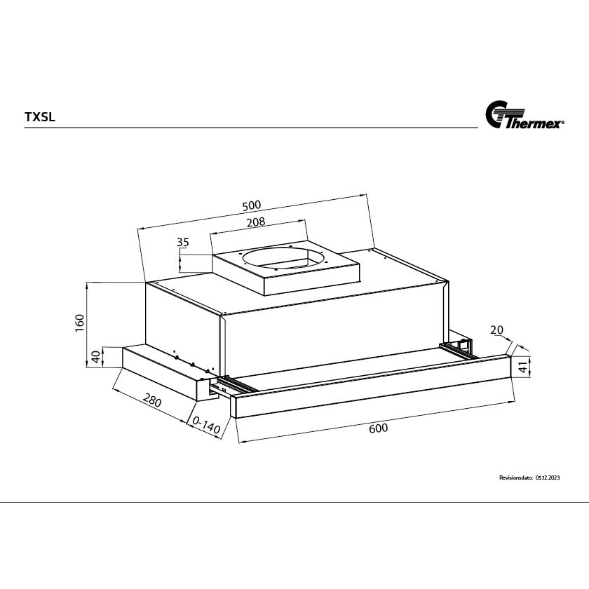 Thermex 520.31.1001.2 - TXSL60 1 motor hvid