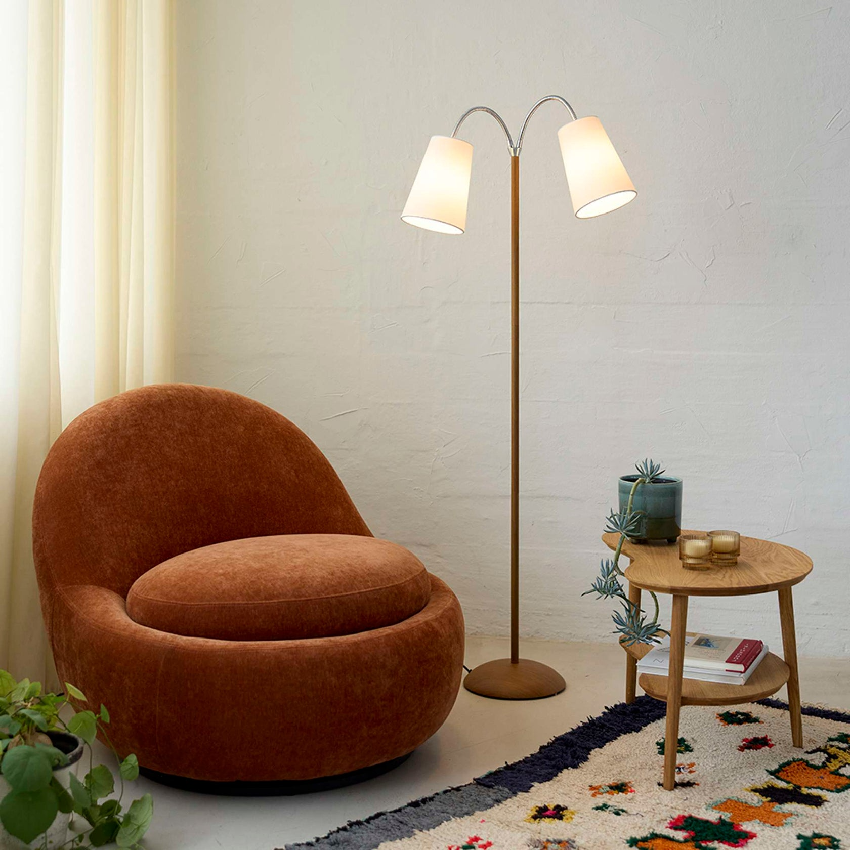 5703701300473 Nielsen Light Tango trælook gulvlampe Lamper,Gulvlamper,Gulvlamper 80900009460 Tango