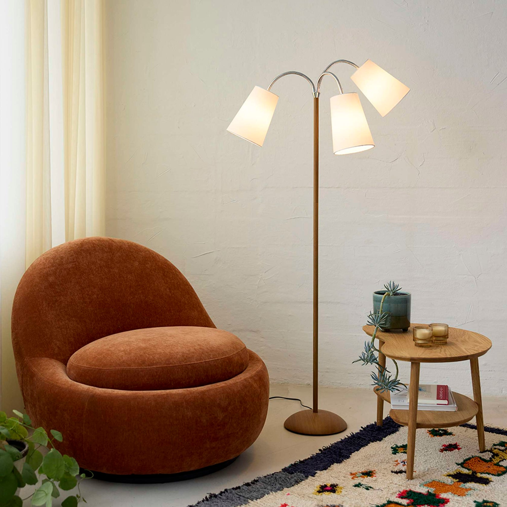 5703701301074 Nielsen Light Salsa trælook gulvlampe Lamper,Gulvlamper,Gulvlamper 80900009470 Salsa