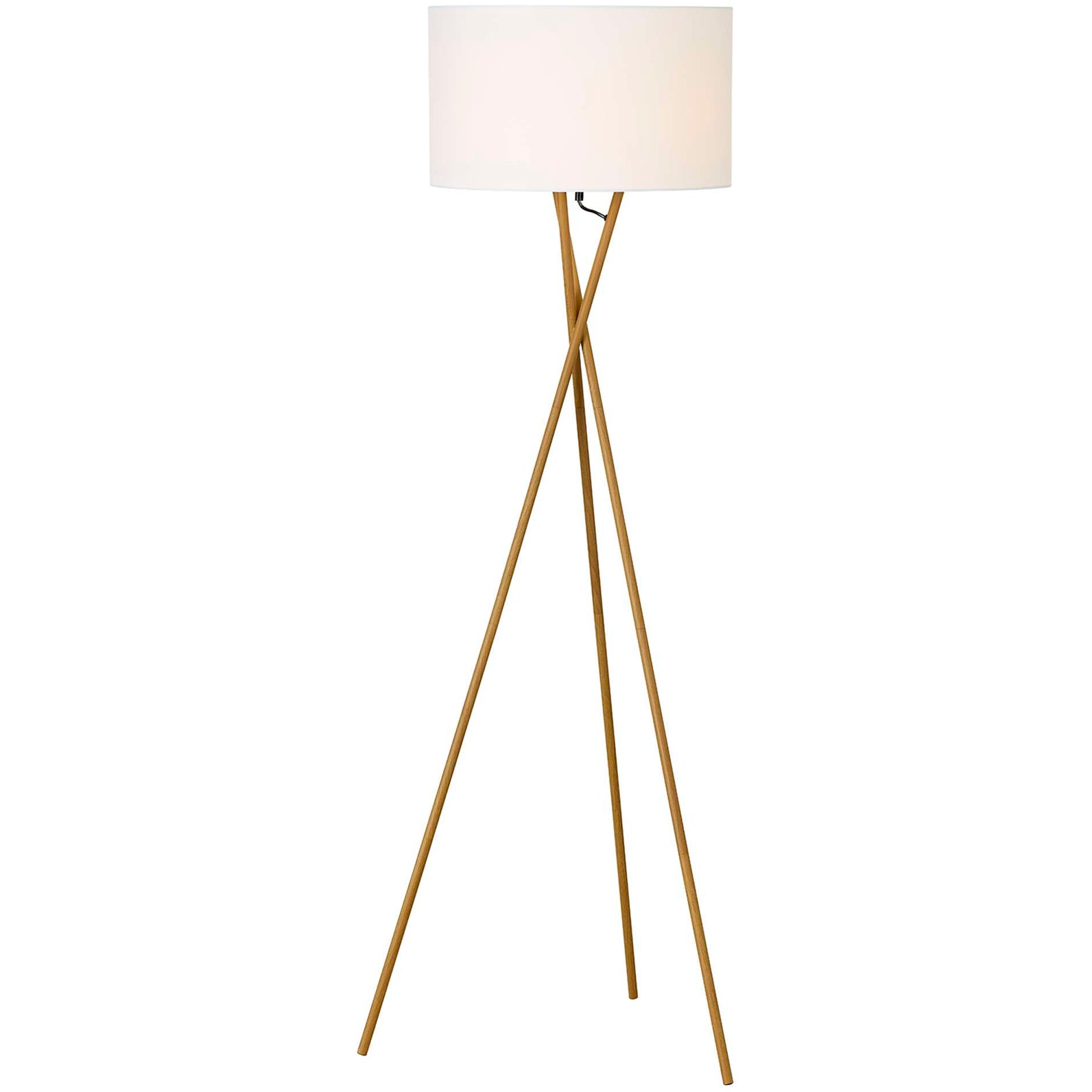 5703701308165 Nielsen Light Uptown trælook m/hvid gulvlampe Lamper,Gulvlamper,Gulvlamper 80900009480 Uptown