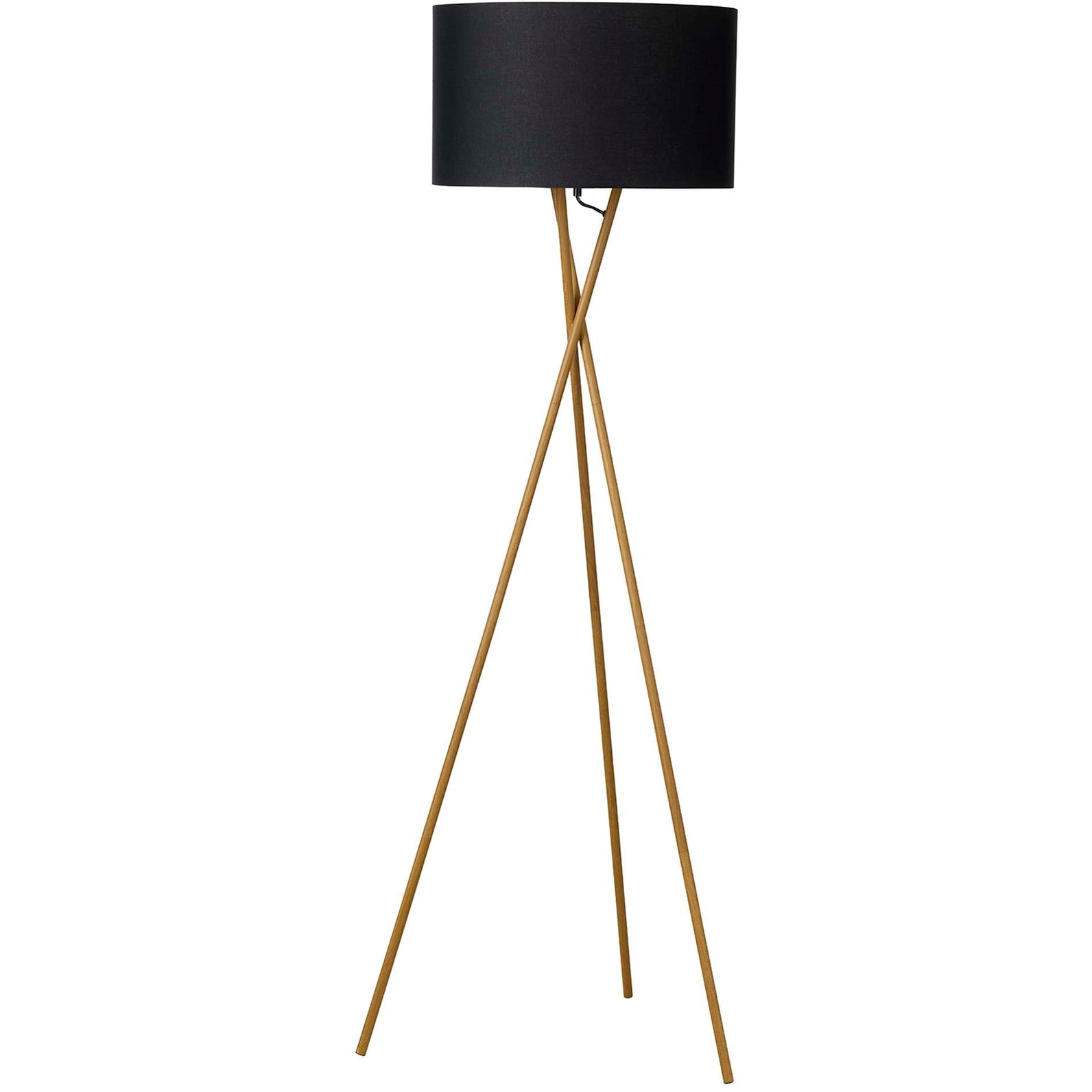 5703701308172 Nielsen Light Uptown trælook m/sort gulvlampe Lamper,Gulvlamper,Gulvlamper 80900009490 Uptown