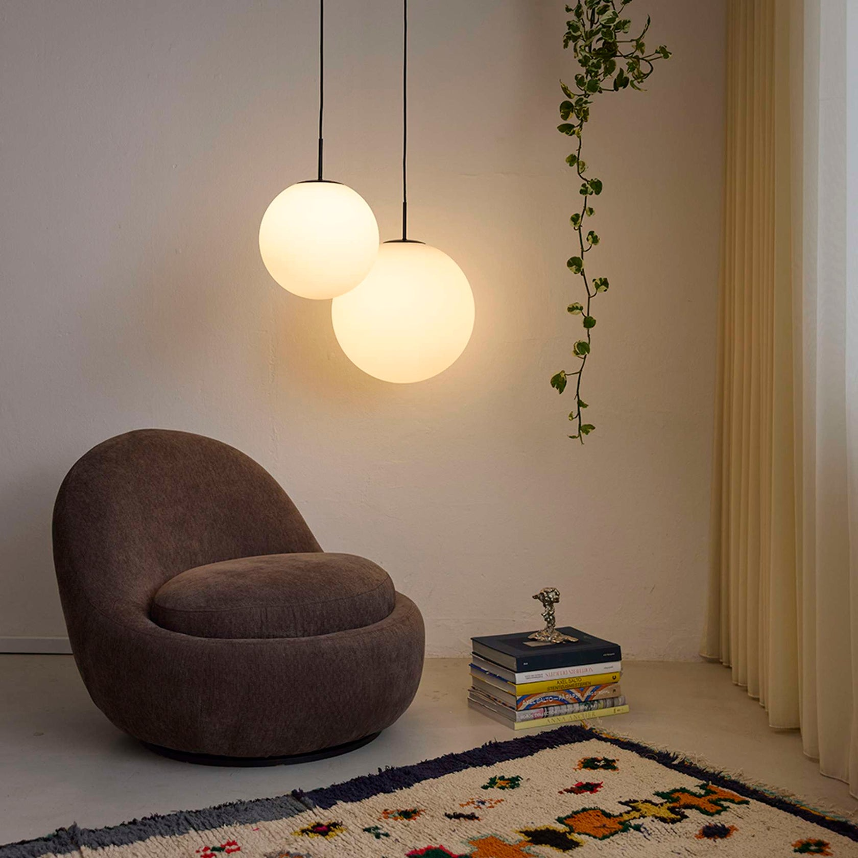 5703701467442 Nielsen Light Cafe Nora Ø30 opal/sort pendel Lamper,Pendler-/ Hængelamper,Pendler/Hængelamper 80900009510 Cafe Nora