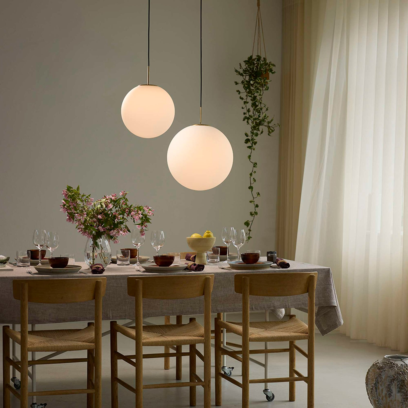 5703701467640 Nielsen Light Cafe Nora Ø30 opal/messing pendel Lamper,Pendler-/ Hængelamper,Pendler/Hængelamper 80900009540 Cafe Nora