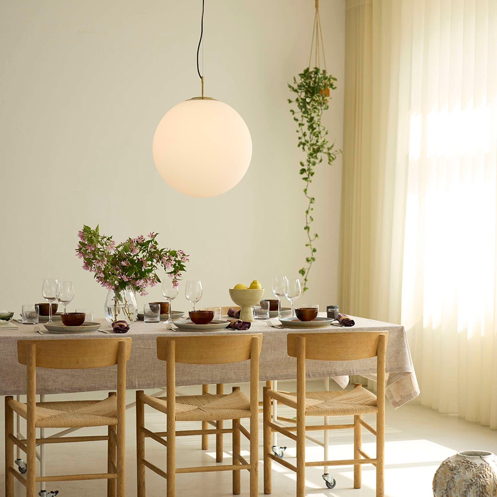 5703701467664 Nielsen Light Cafe Nora Ø50 opal/messing pendel Lamper,Pendler-/ Hængelamper,Pendler/Hængelamper 80900009560 Cafe Nora