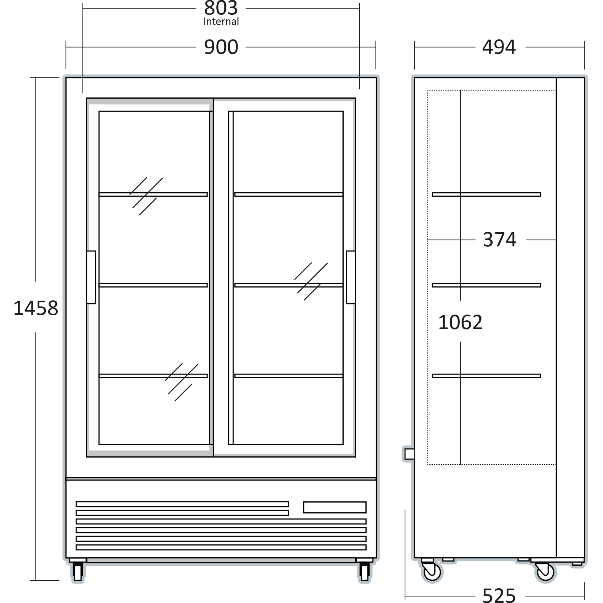 5704704022843 Scandomestic DC287SLBC displaykøleskab Hvidevarer,Industri,Køleskabe 8300006040 DC287SLBC