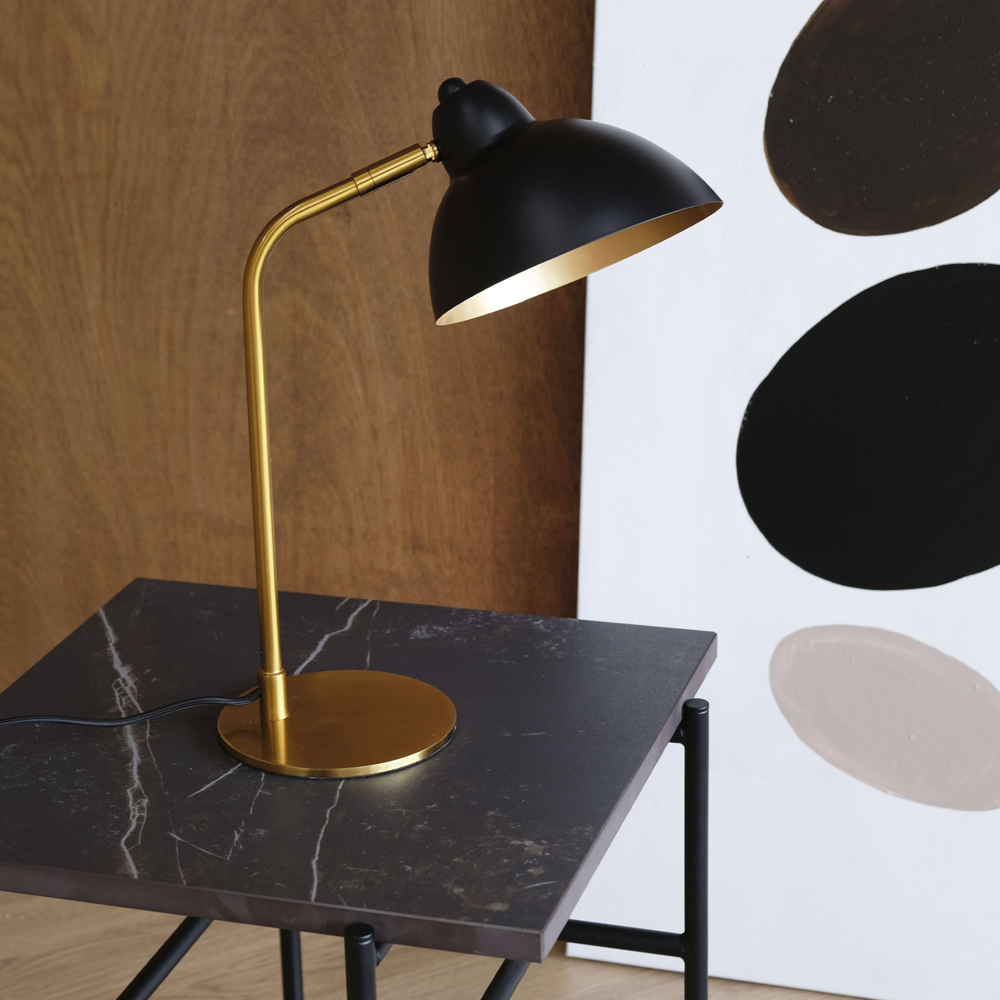 Dyberg Larsen Futura antik messing 7227 - Bordlampe