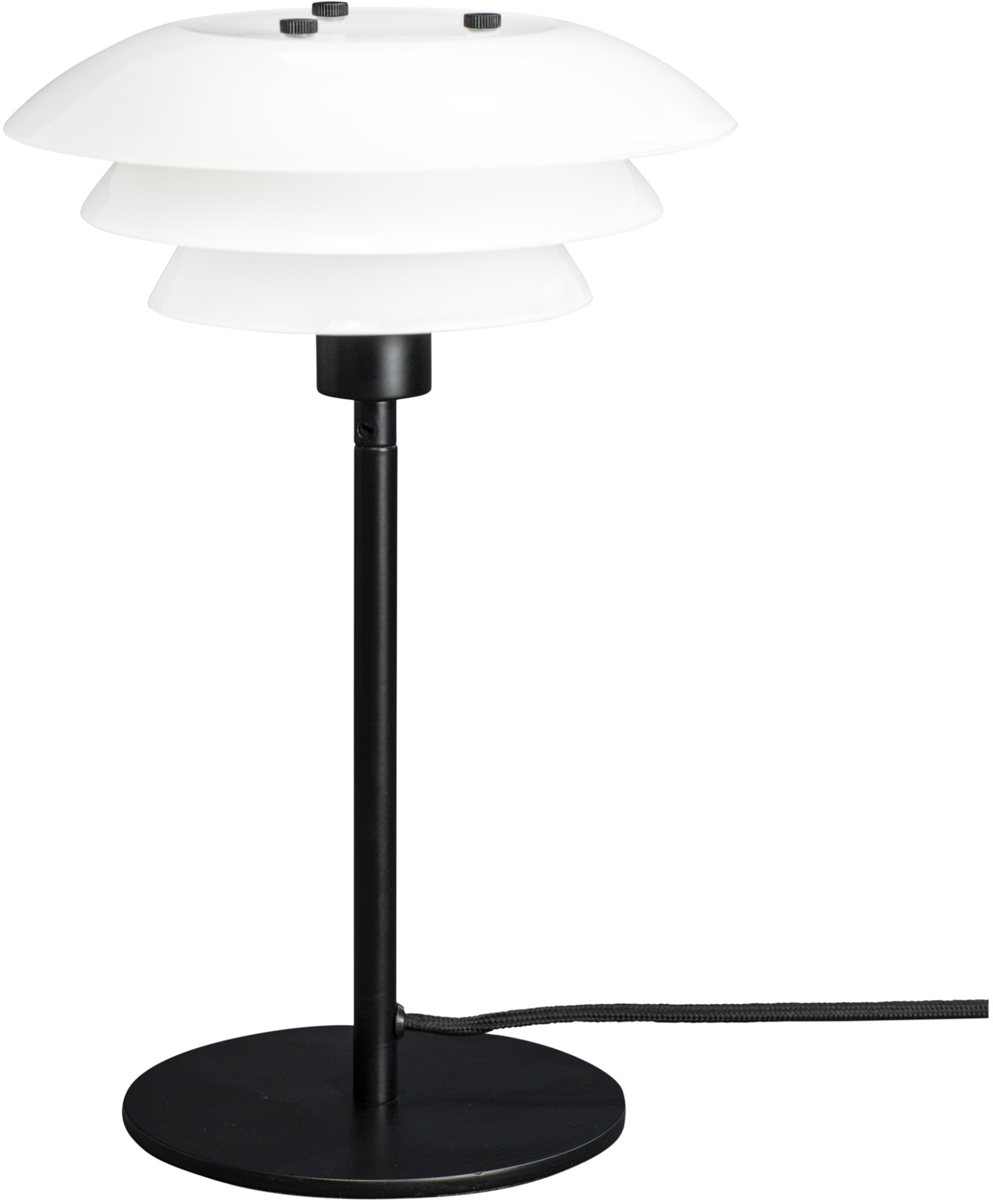 5704709082132 Dyberg Larsen DL20 opal/sort - Bordlampe Lamper,Bordlamper,Bordlamper 89200004530 DL20 opal/sort