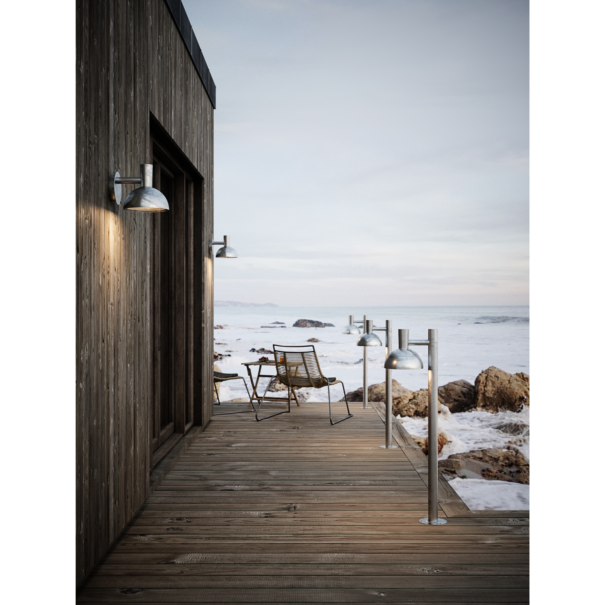 5704924004698 Nordlux Arki 100 galvaniseret - Havelampe Lamper,Udendørs- lamper,Udendørslamper 87100010250 Arki 100 galvaniseret