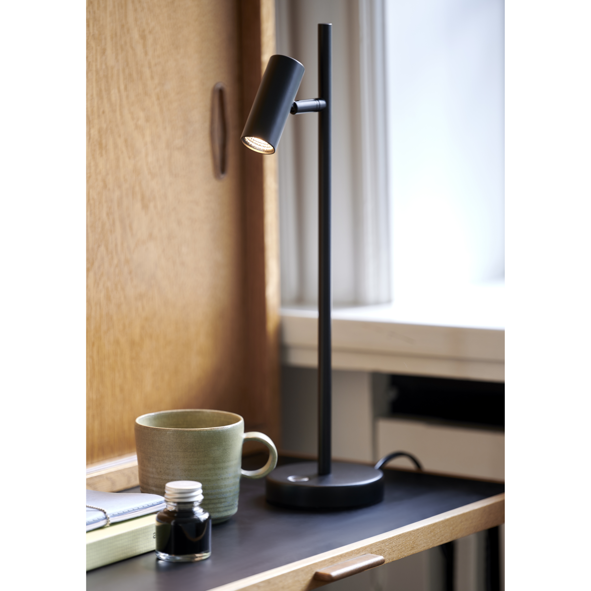 5704924005459 Nordlux Omari sort - Bordlampe Lamper,Bordlamper,Bordlamper 87100011260 Omari sort
