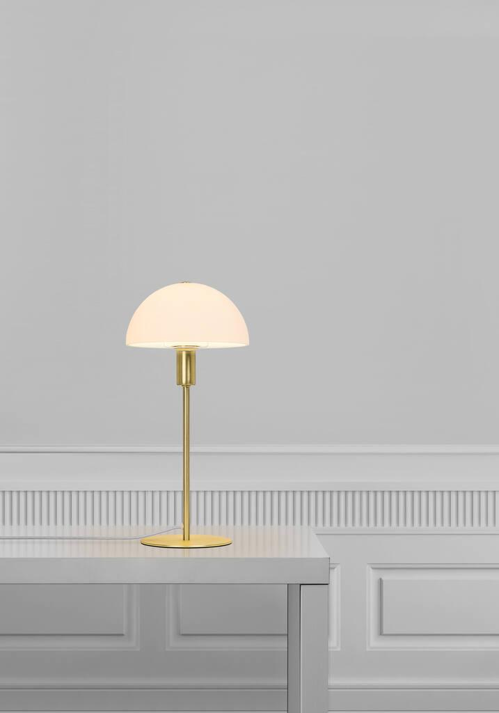 5704924005503 Nordlux Ellen Opal/messing - Bordlampe Lamper,Bordlamper,Bordlamper 87100009180 Ellen Opal/messing