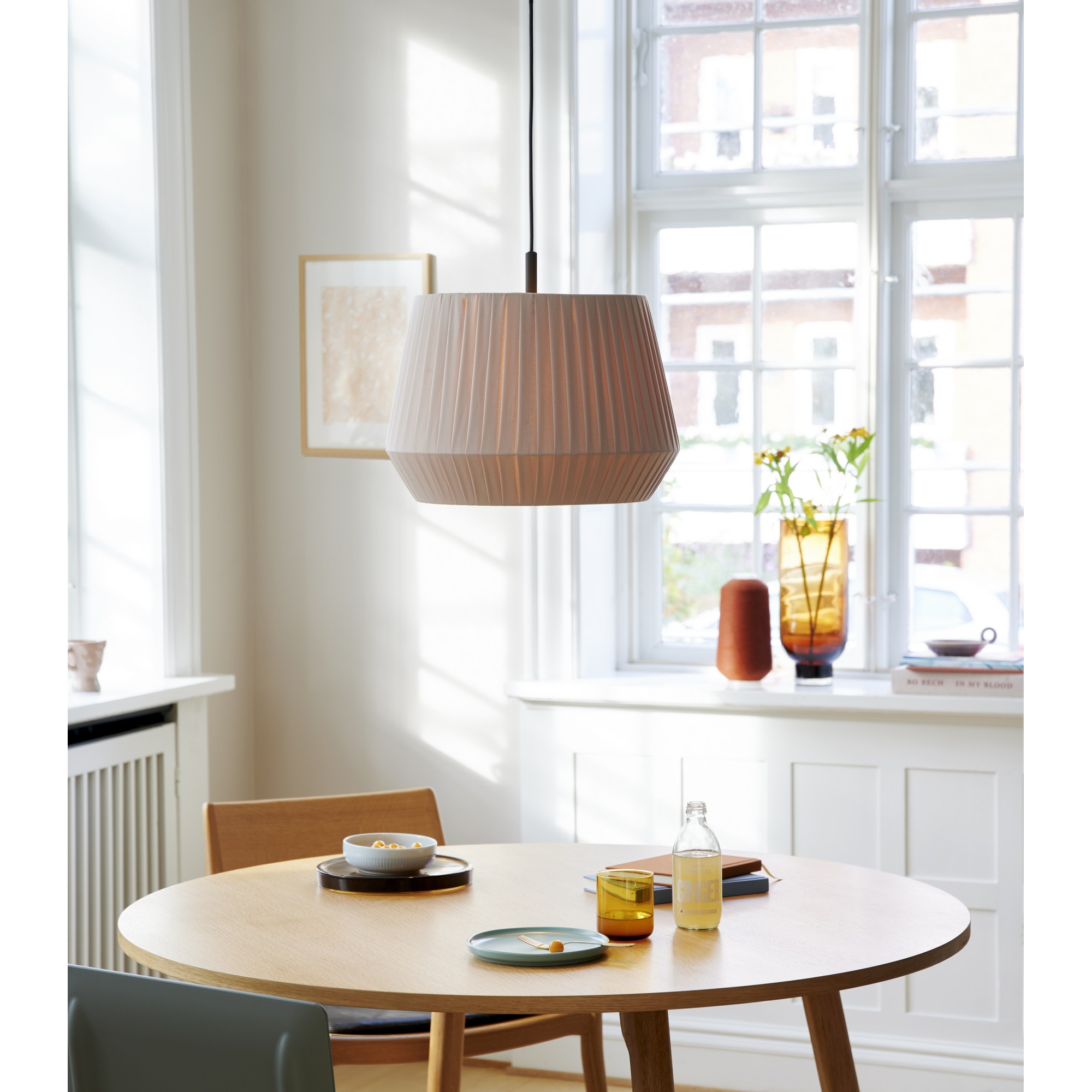 5704924005527 Nordlux Dicte 40 beige pendel Lamper,Pendler-/ Hængelamper,Pendler/Hængelamper 87100013290 Dicte
