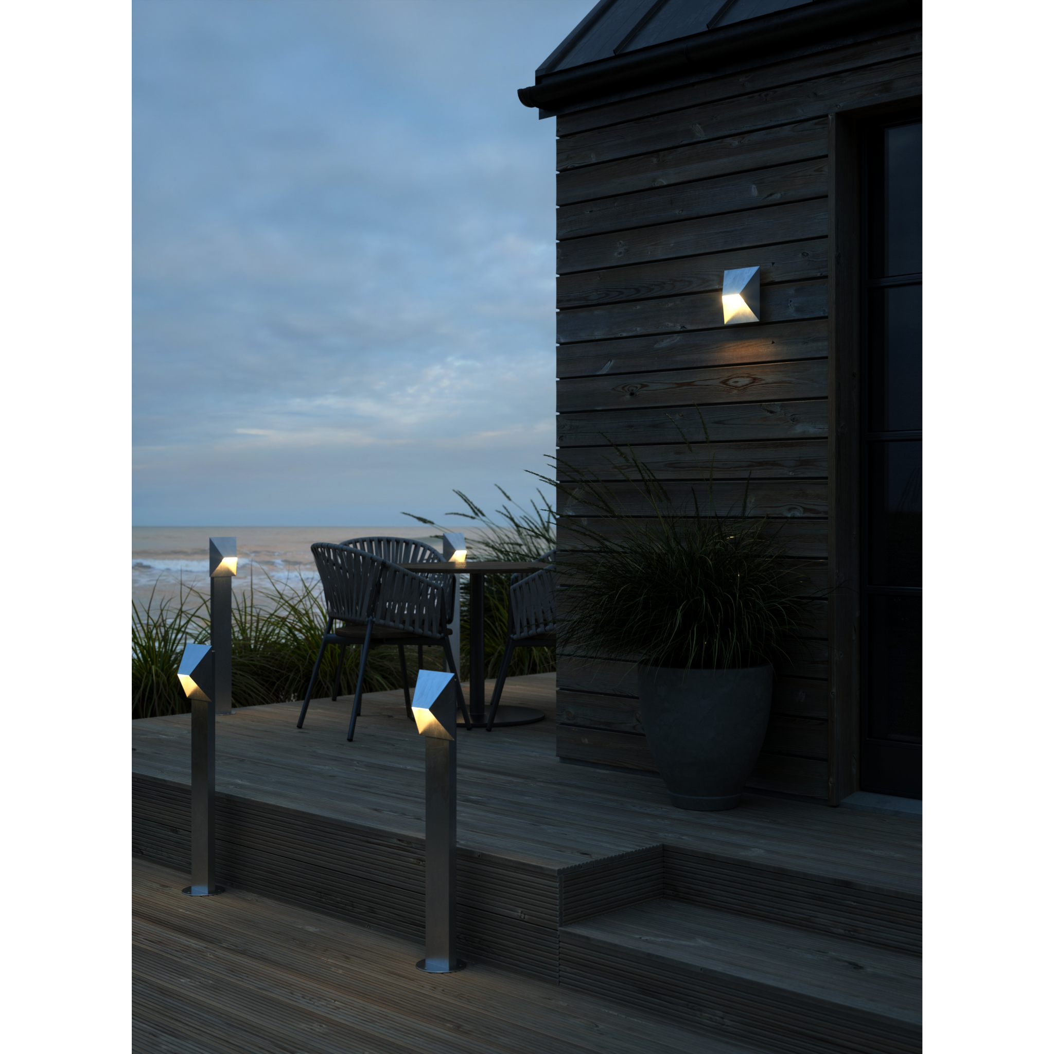 5704924014918 Nordlux Pontio 15 galvaniseret stål - Væglmpe Lamper,Udendørs- lamper,Udendørslamper 87100011340 Pontio 15 galv. stål