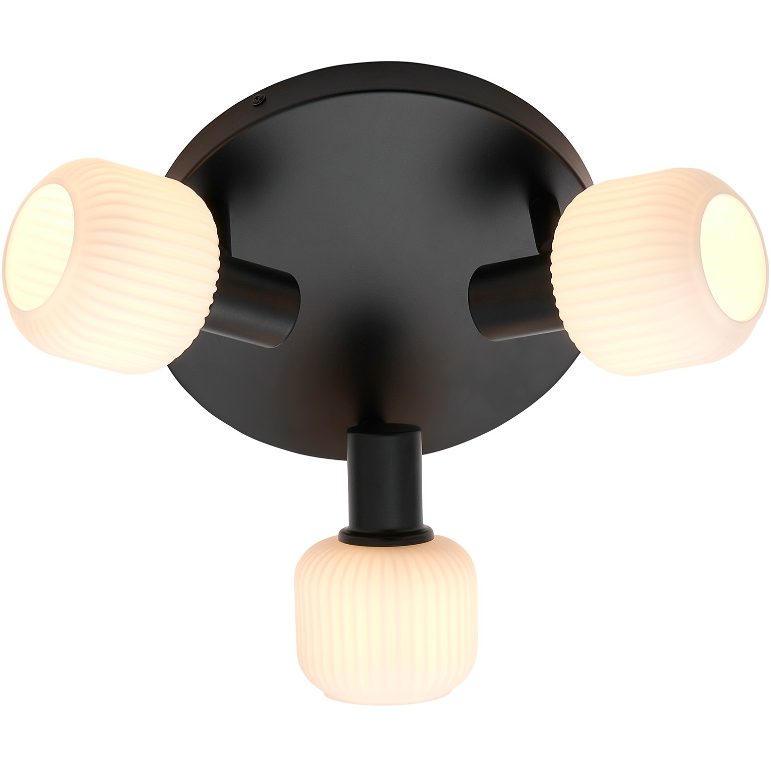 5704924018657 Nordlux Milford sort 3-spot rondel Lamper,Spotserier,Spotserier 87109000071 Milford