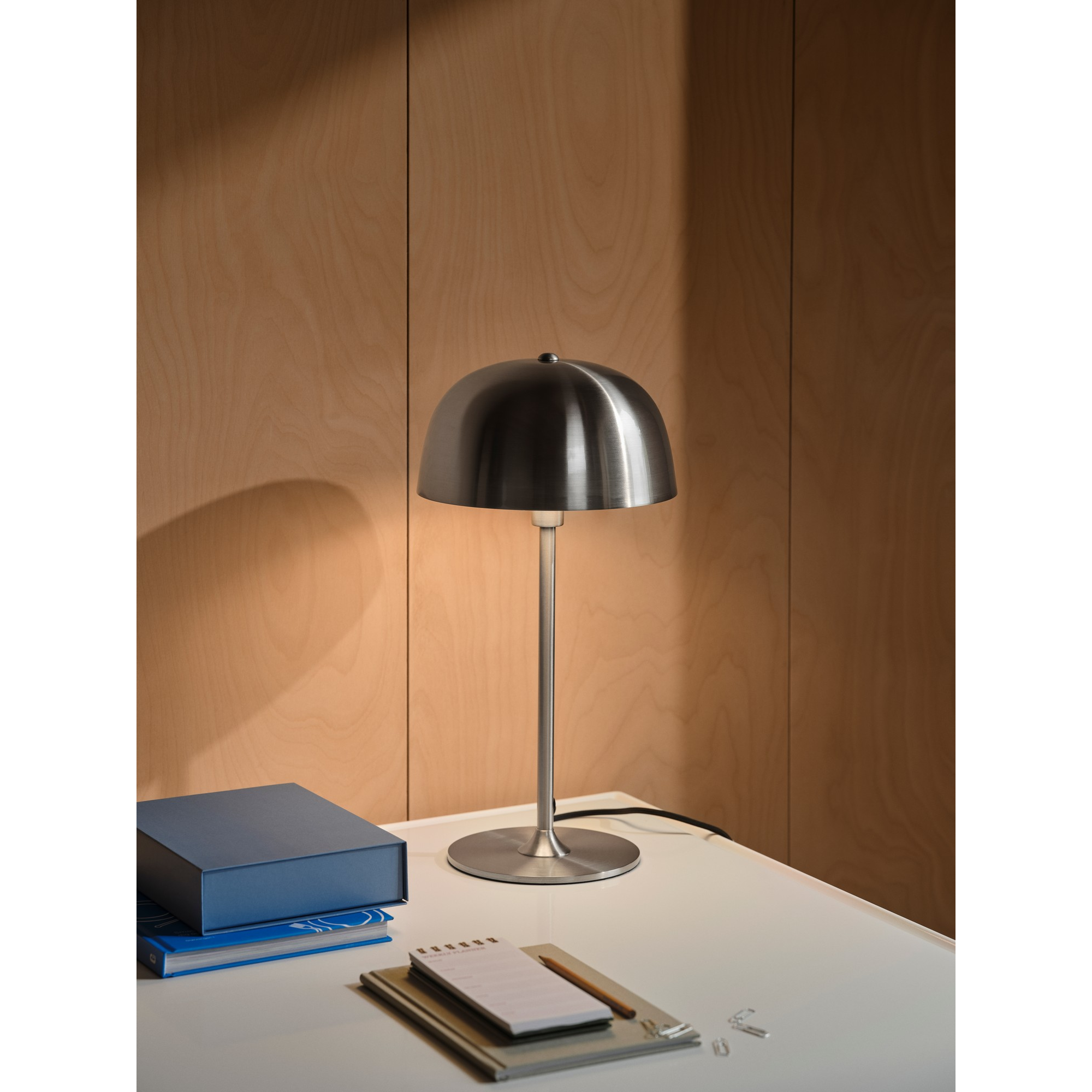 5704924026911 Nordlux Cera børstet stål bordlampe Lamper,Bordlamper,Bordlamper 87100013810 Cera