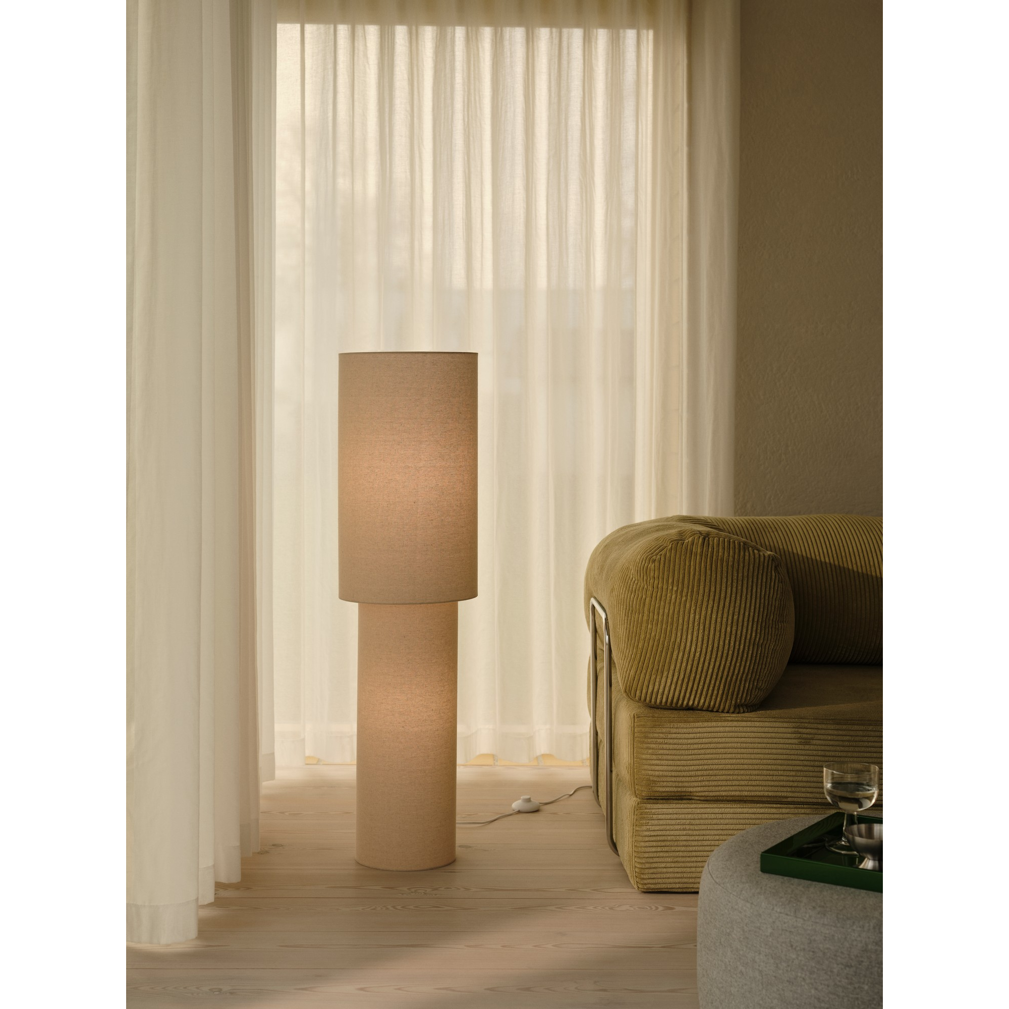5704924027420 Nordlux Izara 110 beige gulvlampe Lamper,Gulvlamper,Gulvlamper 87100013790 Izara