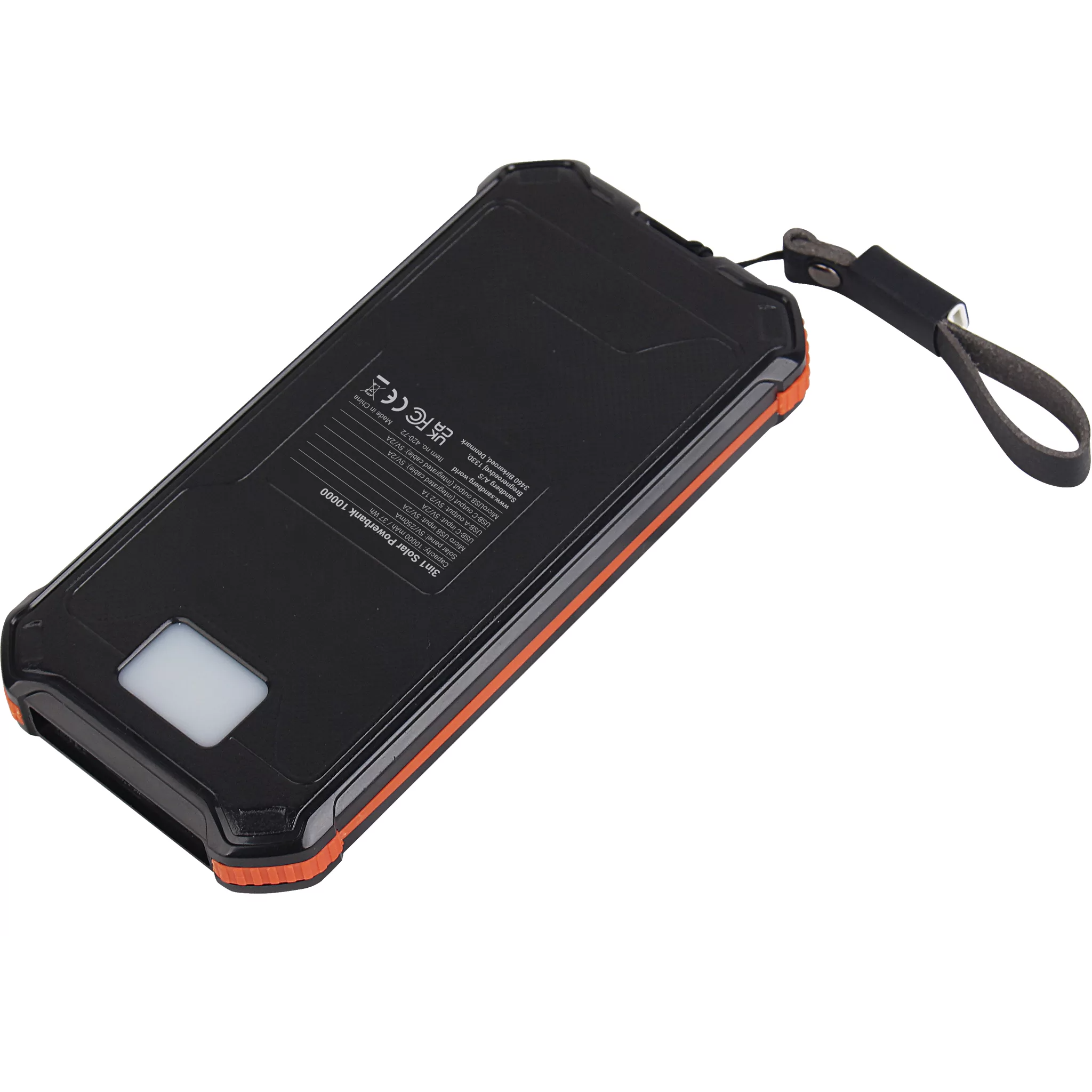 5705730420726 Sandberg 3-in-one Solar Powerbank 10000 mAh - Powerbank med  Telefon & GPS,Tilbehør mobiltelefoner,Oplader til mobiltelefoner 2190002619 420-72