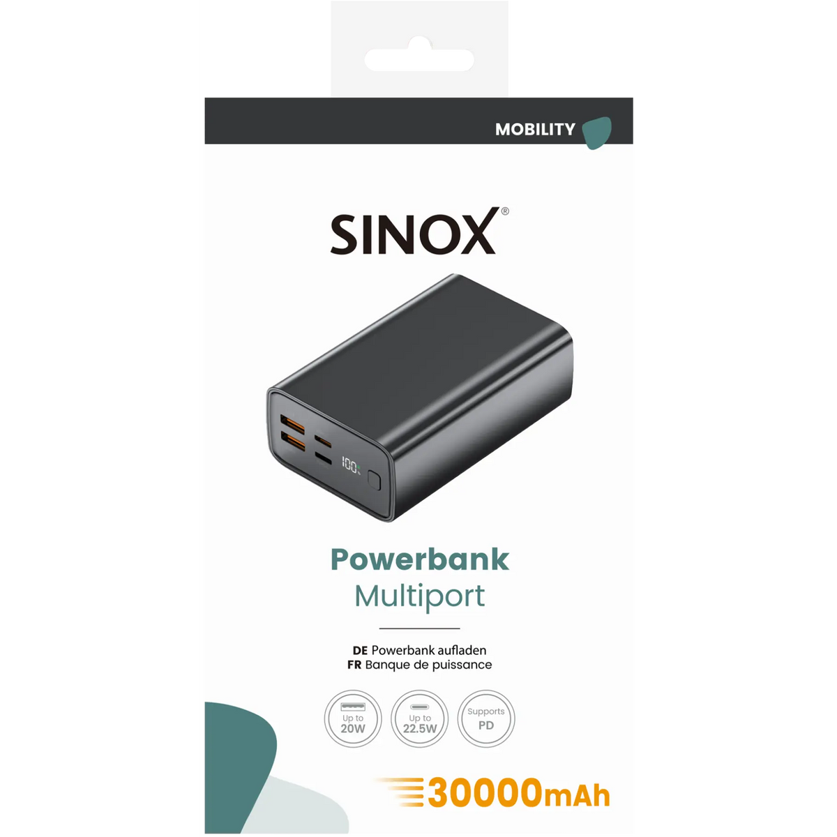 5706808056939 Sinox SOP9300 powerbank Telefon & GPS,Tilbehør mobiltelefoner,Oplader til mobiltelefoner 27900000550 SOP9300