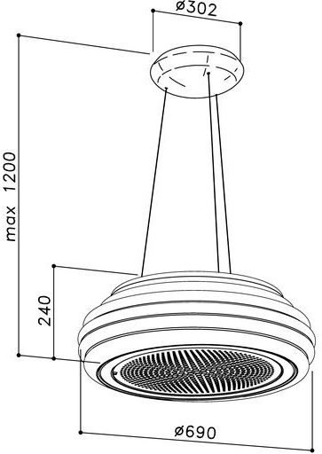 5707582948953 WITT Beehive - Lampe emhætte Hvidevarer,Emhætter,Lampe emhætter 35000005270 WITT Beehive