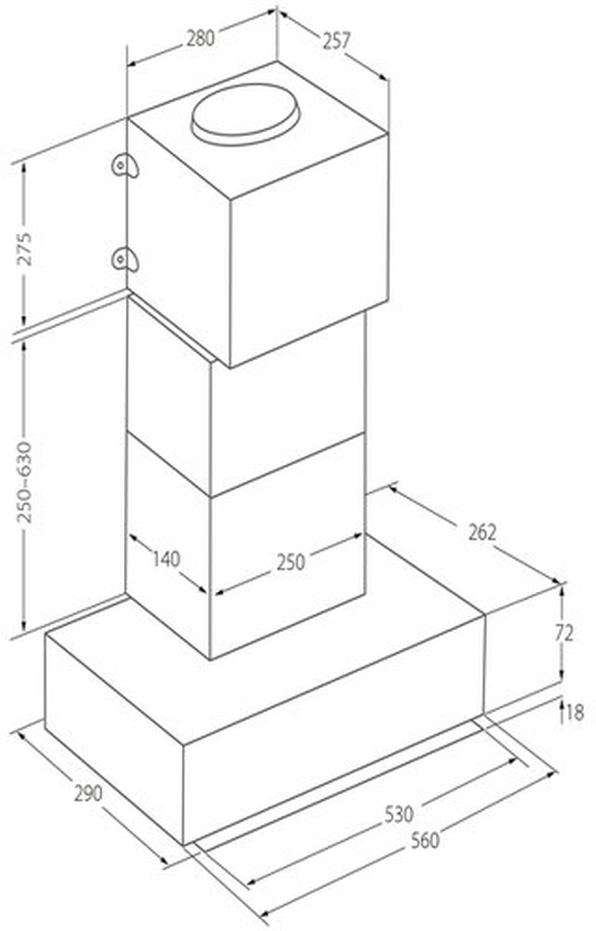 5707582950505 Witt Karma 53 XM - Skabsintegreret emhætte Hvidevarer,Emhætter,Skabsintegrerede emhætter 35000005190 Karma 53 XM