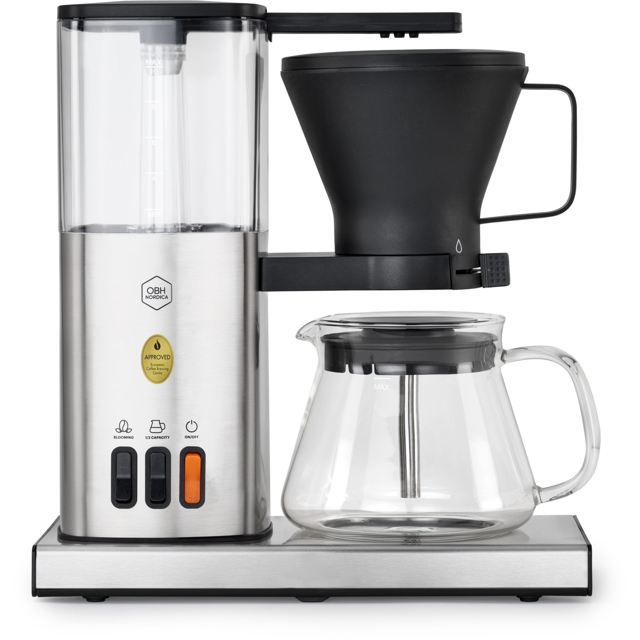 5708642024266 OBH Nordica Blooming Aroma kaffemaskine sølv Husholdning,Kaffe,Kaffemaskiner 2190015643 Blooming Aroma Silver