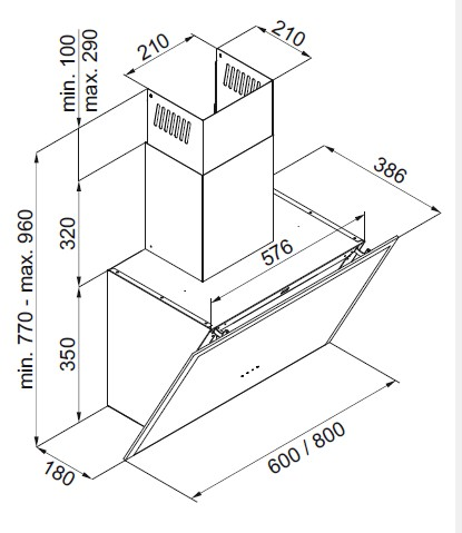 5709395058133 Eico 5813 Frame 80 N EM - Link - Skråtstillet emhætte Hvidevarer,Emhætter,Skråtstillet emhætter 6800006340 5813 Frame 80 N EM - Link