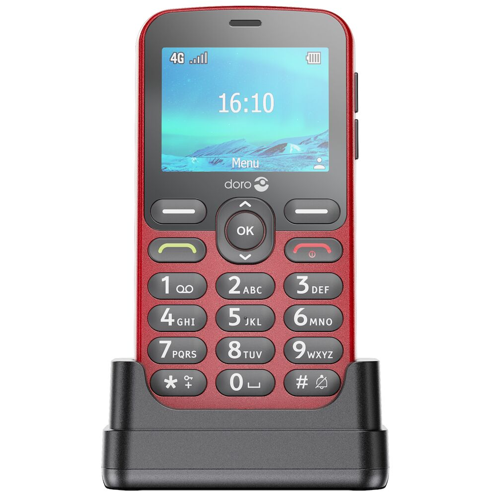 5712764041483 Doro 1881, rød - Mobiltelefon Telefon & GPS,Mobiltelefoner,Mobiltelefoner 16800020520 8506