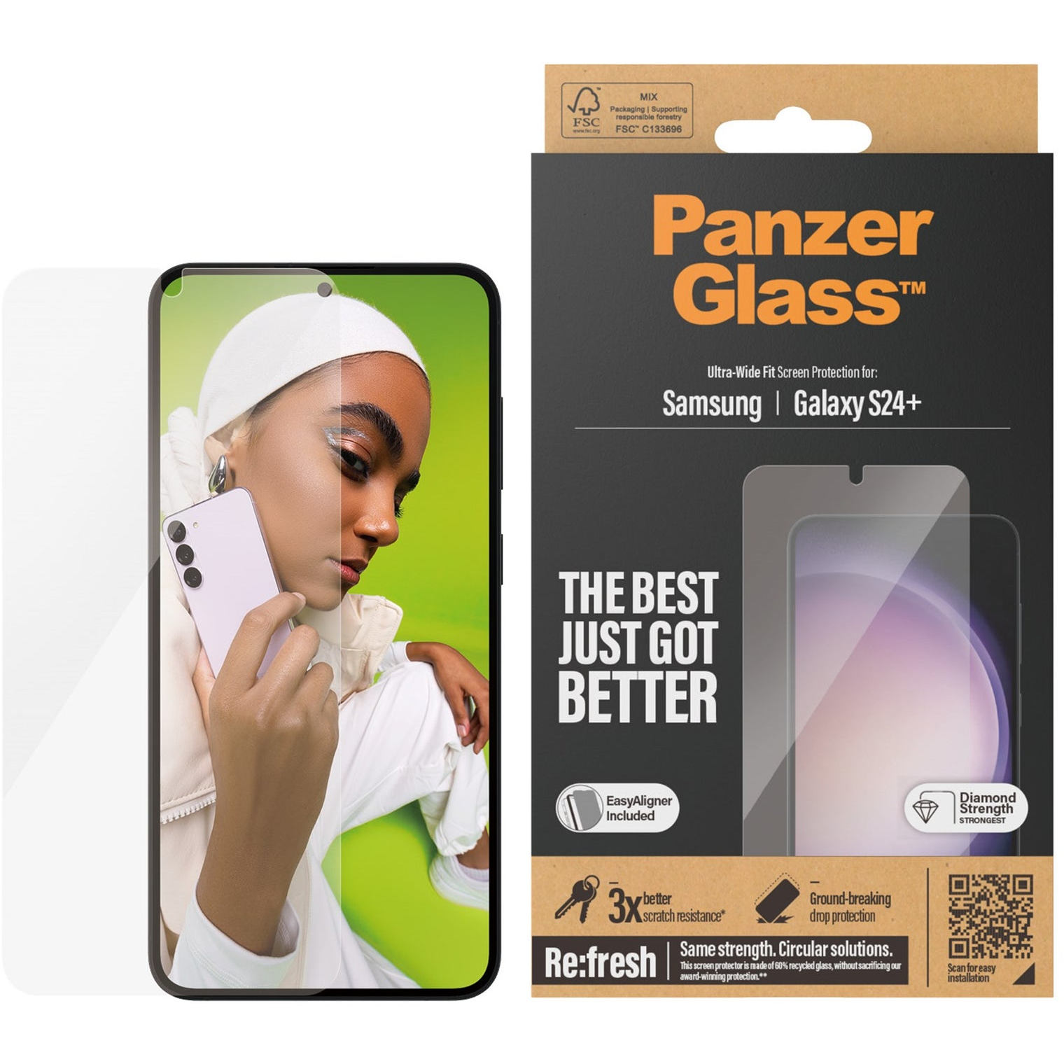 PanzerGlass Screen Protector Samsung Galaxy S24+ - Ultra-Wid
