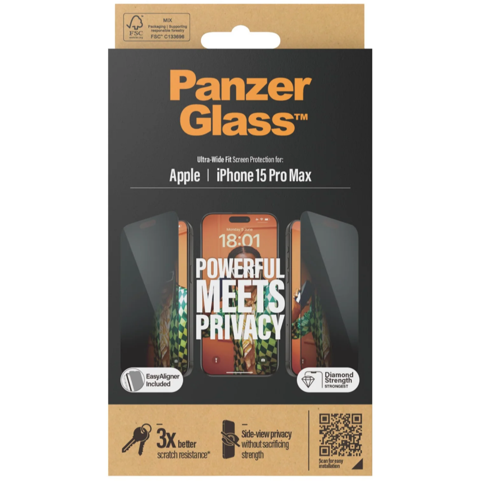 PanzerGlass Privacy Screen Protector Apple iPhone 15 Pro Max