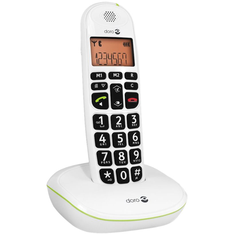 Doro PhoneEasy 100w DECT Cordless Phone - White - Mobiltelef