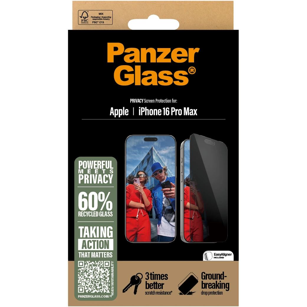 5712764047638 PanzerGlass Privacy Screen Protector iPhone 16 Pro Max - Ult Telefon & GPS,Tilbehør mobiltelefoner,Tilbehør til iPhone 16800026240 P2864