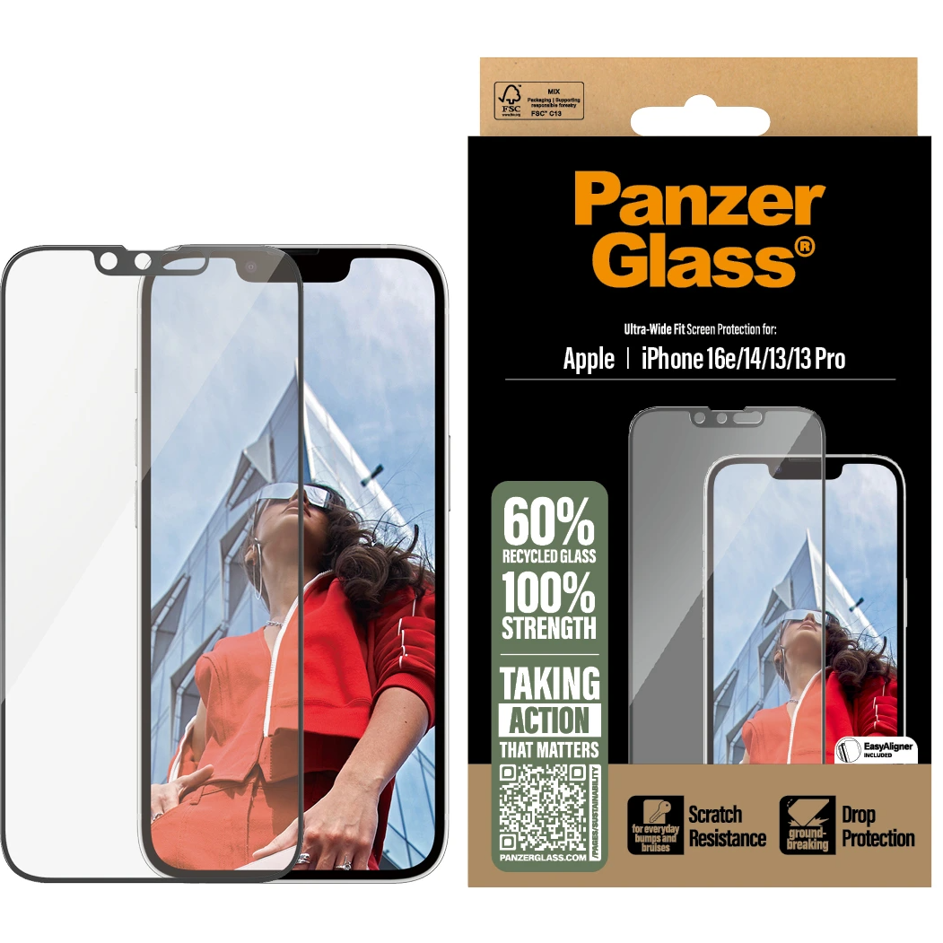 PanzerGlass Screen Protector iPhone 16e/14/13/13 Pro - Ultra