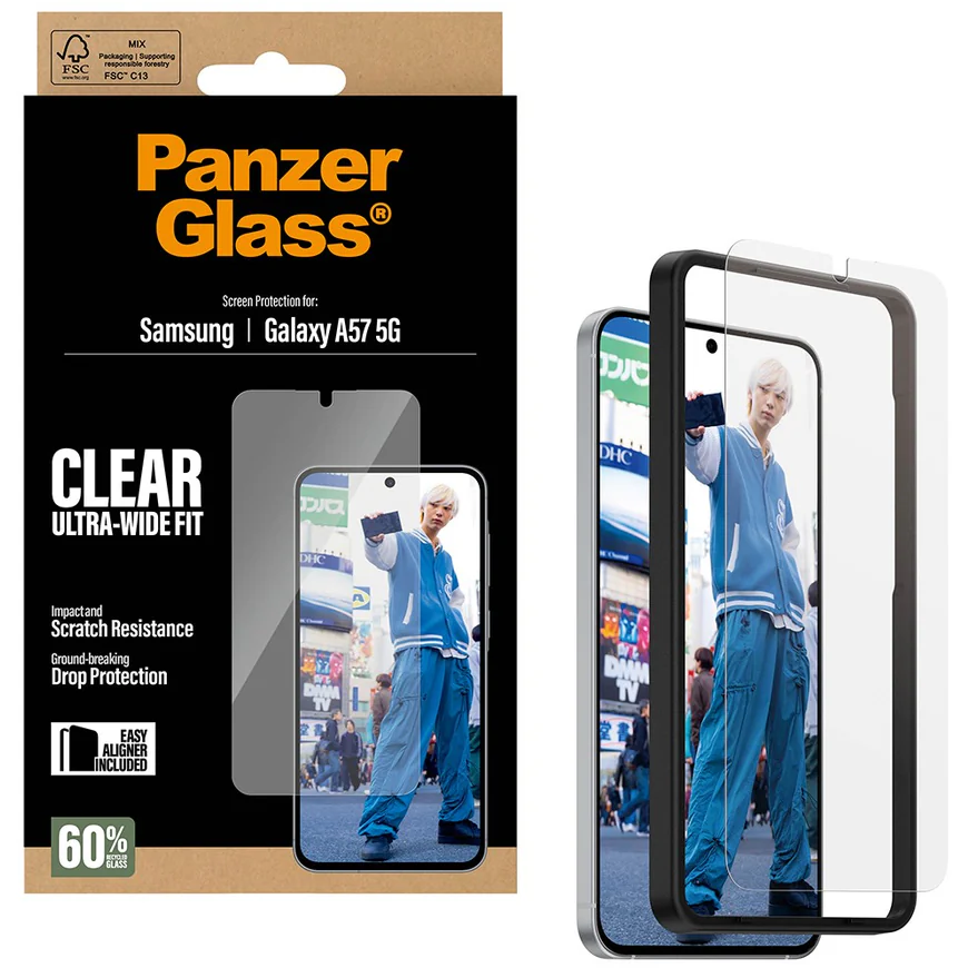 5715685033971 PanzerGlass Screen Protector Samsung Galaxy A57 - Ultra-Wide Telefon & GPS,Tilbehør mobiltelefoner,Skærmbeskyttelse til mobiltelefoner 16800032240 PG32082