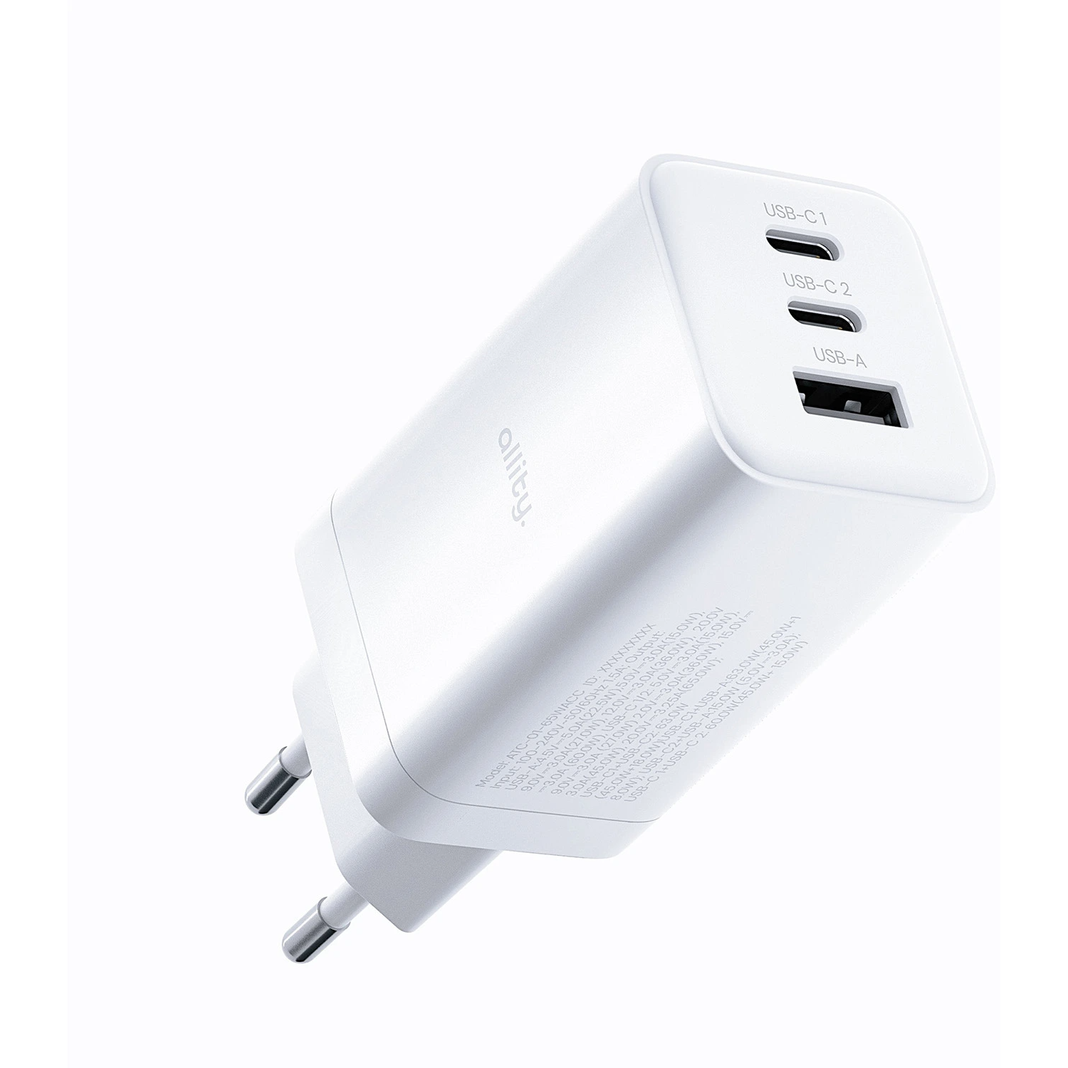 Allity ATC-01-65WACC oplader hvid