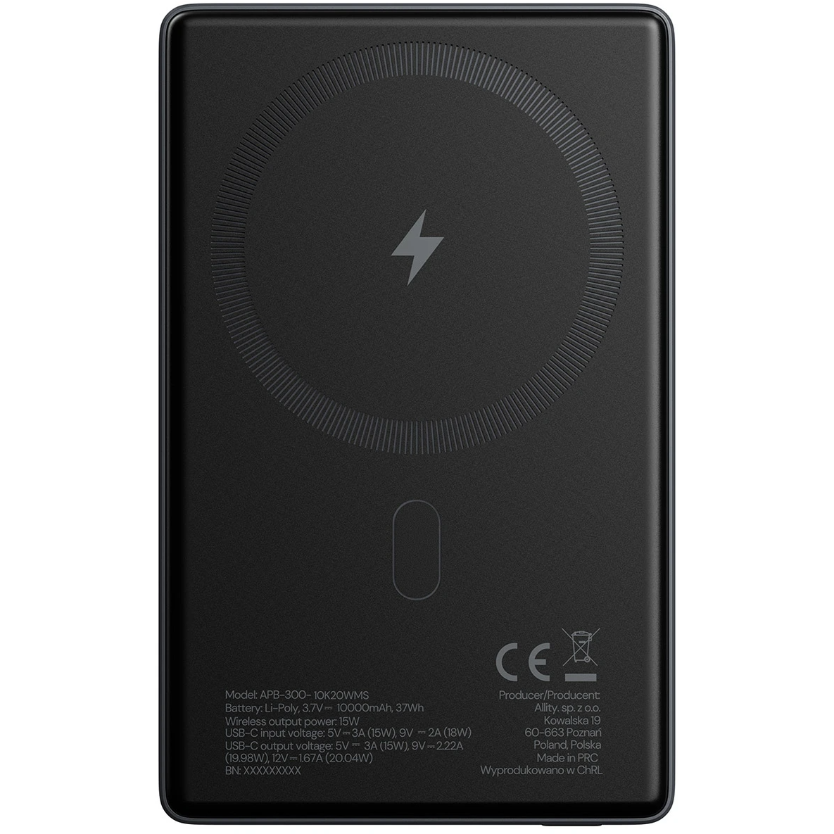 Allity APB-300 magnetisk powerbank 10000 mAh