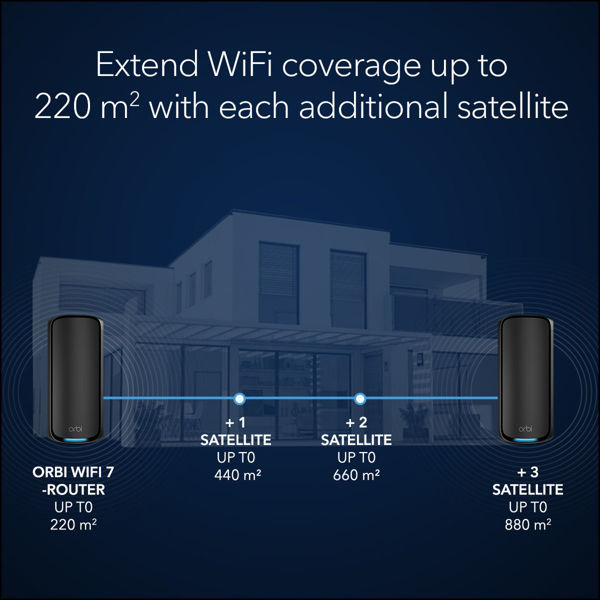 606449166774 Netgear Orbi 970 WiFi 7 satellite, black - Router Computer & IT,Netværk,Routere 2190006364 RBE970B-100EUS