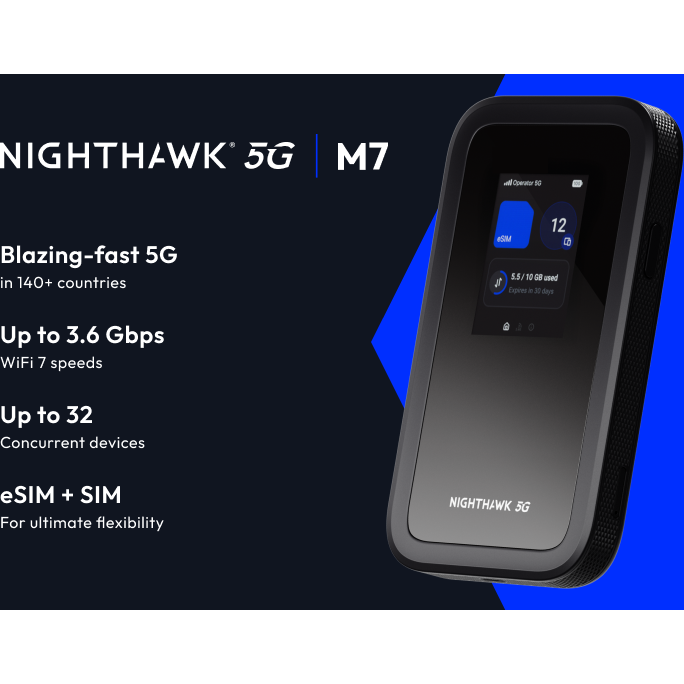 606449174182 Netgear Nighthawk M7 5G Mobile Hotspot router Computer & IT,Netværk,Routere 2190014827 MH7150-100EU