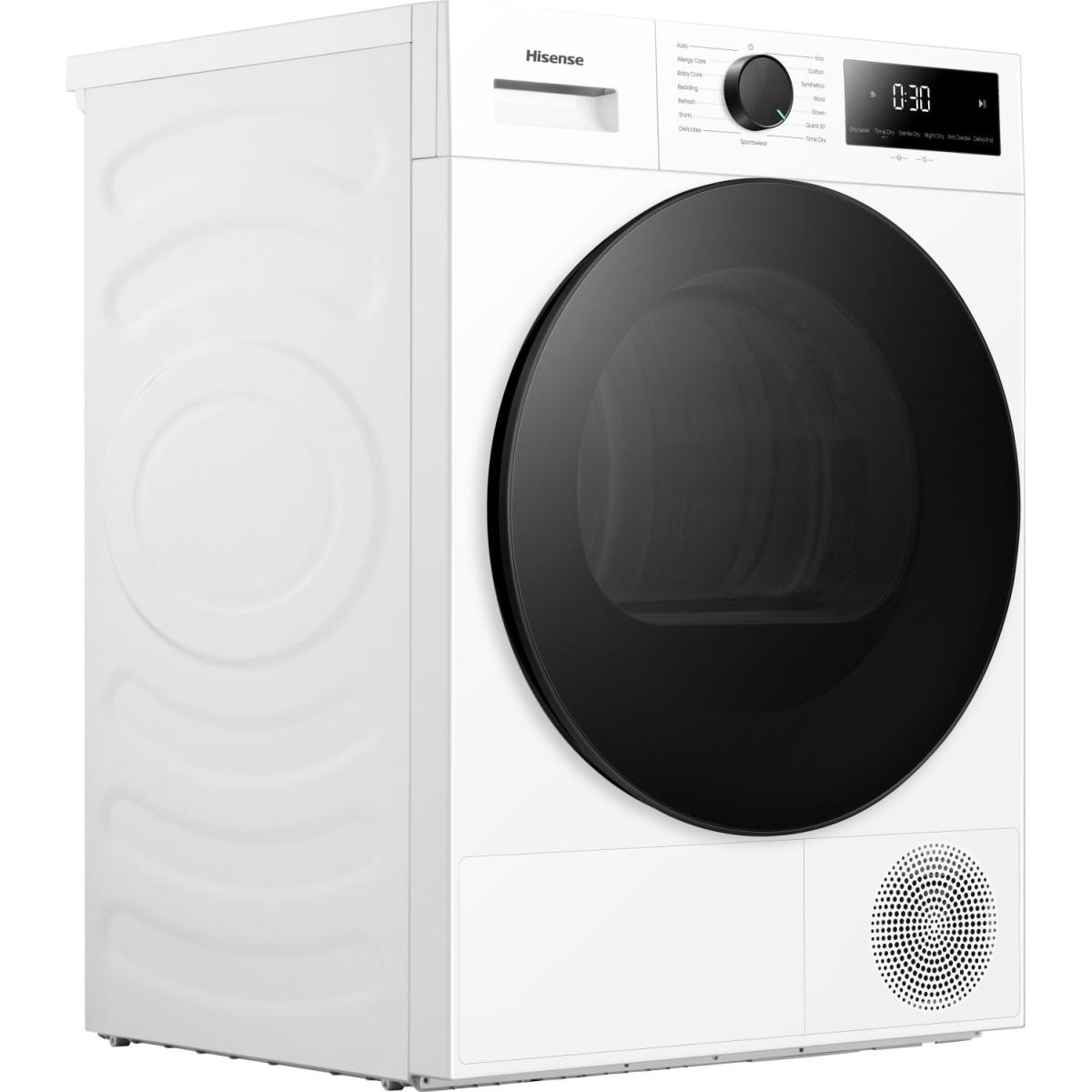 6901101840004 Hisense DH1I900BWCCA kondenstørretumbler med varmepumpe Hvidevarer,Tørretumbler,Kondenstørretumblere 2190015501 DH1I900BWCCA