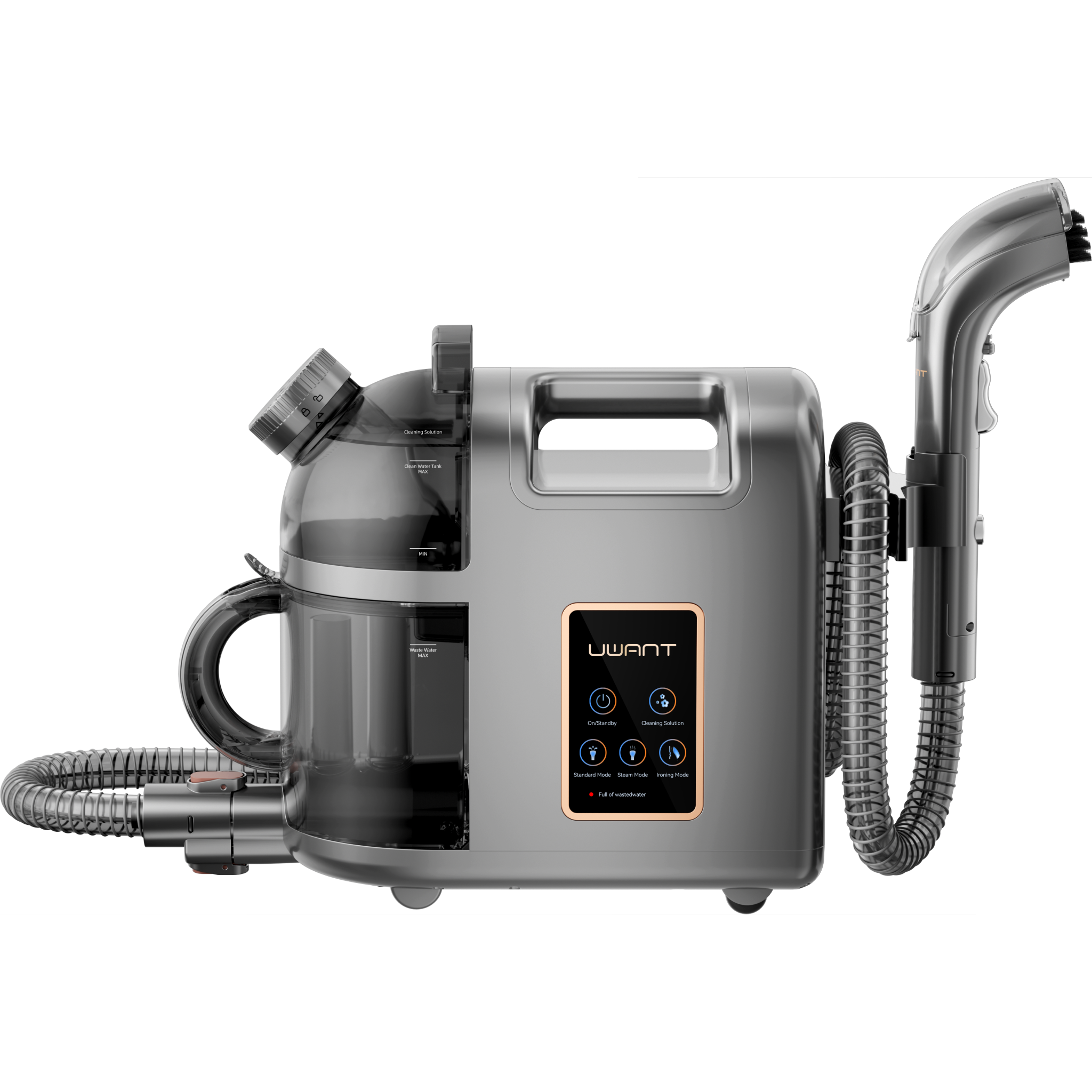 UWANT B200, grå - Multiple Spot Cleaner + Ironing Brush