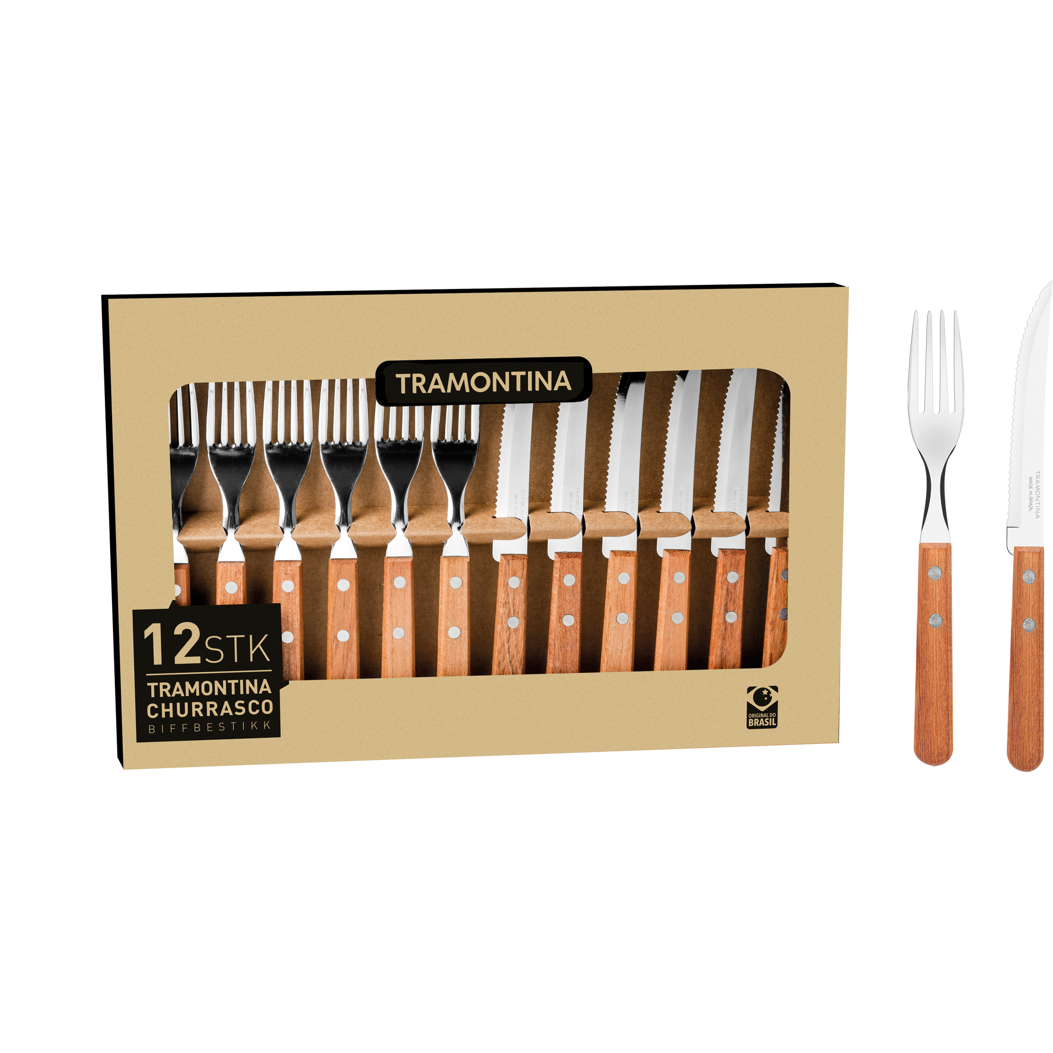 7020629103978 Tramontina Churrasco grillbestik 12 dele, natur Husholdning,Køkkenudstyr,Køkkenredskaber 2190001910 46181968