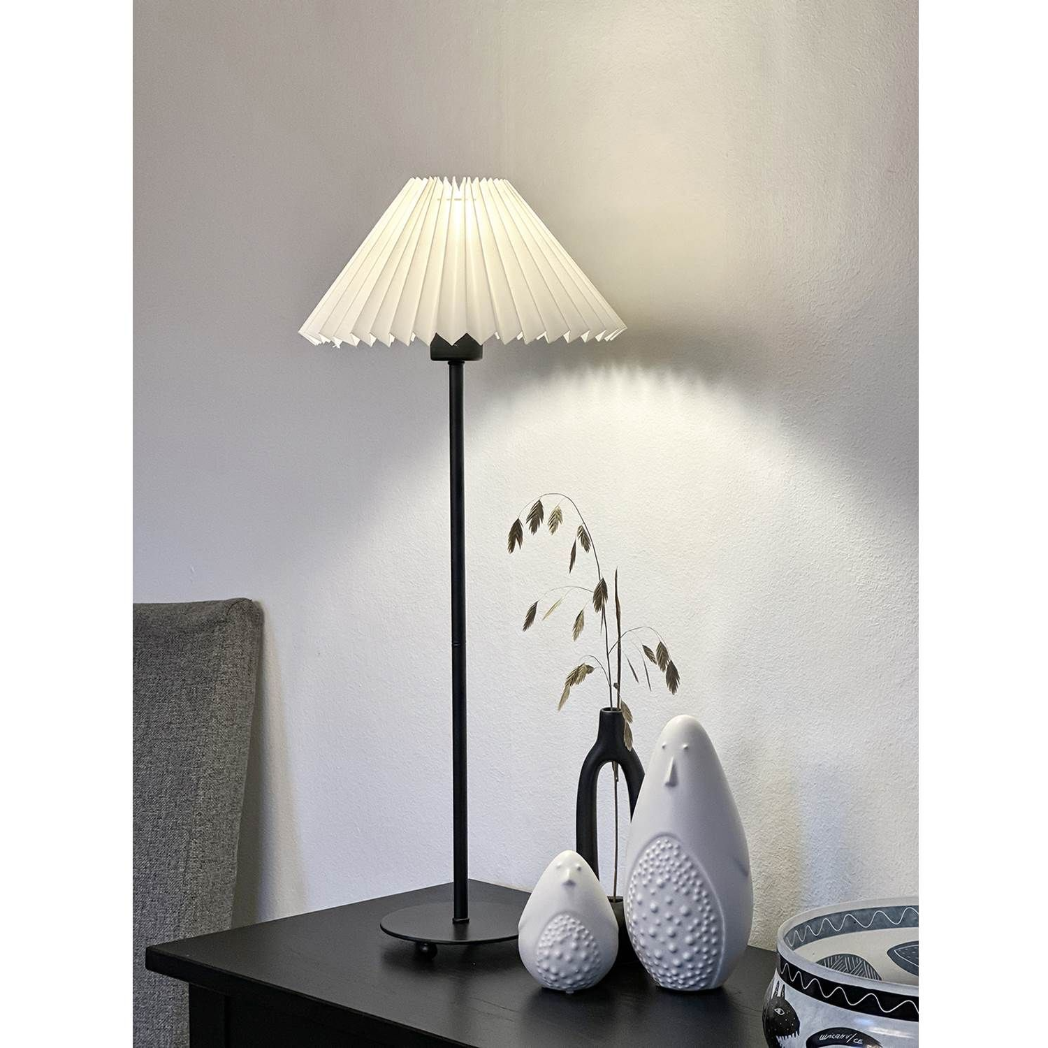 7041661280304 Aneta Ester sort - Bordlampe Lamper,Bordlamper,Bordlamper 2190005459 100047