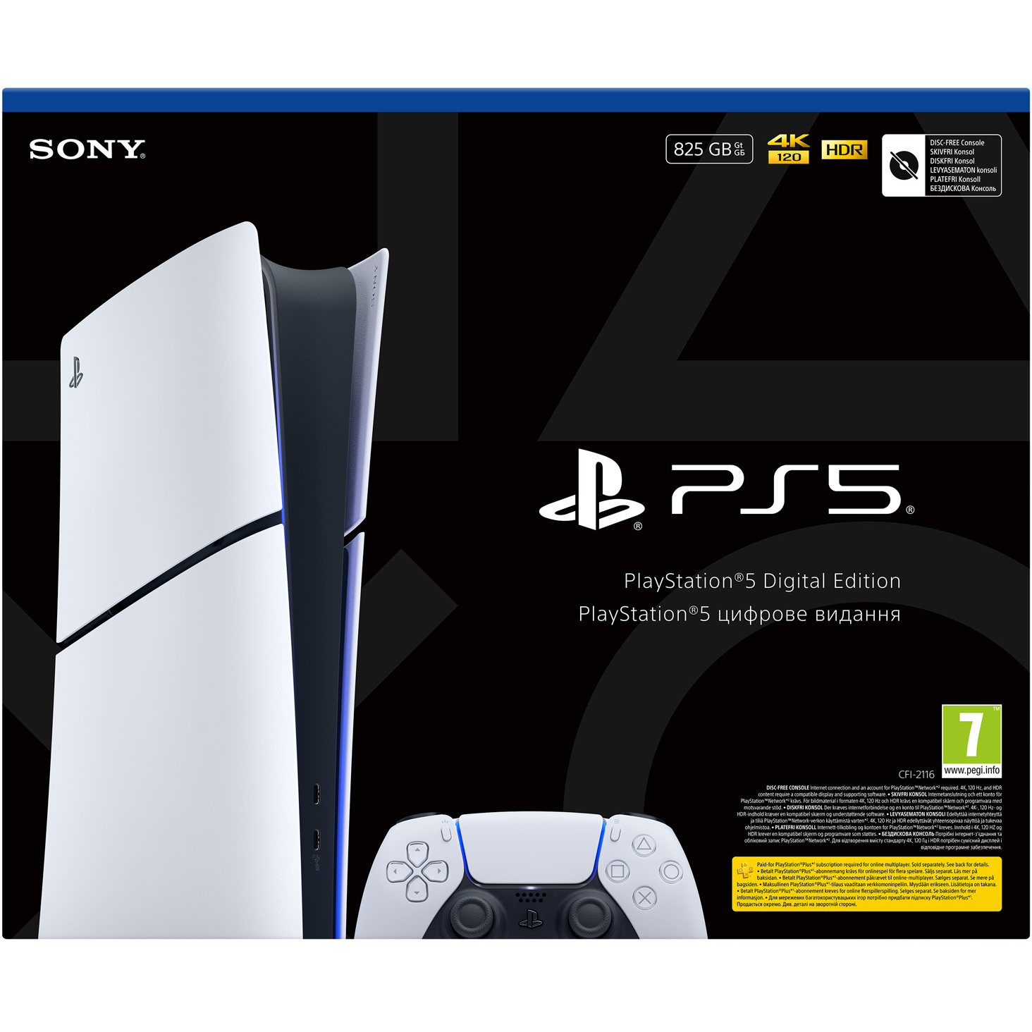 711719021278 PlayStation5 - Digital - Spillekonsol Computer & IT,Playstation,Playstation konsoller 2190013969 CFI-2116B01Y