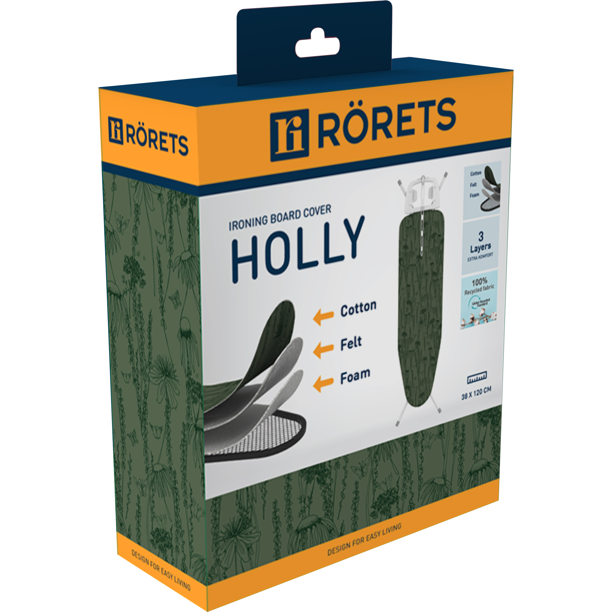 7315547589202 Rörets Holly - Betræk til strygebræt Hus & Have,Tøjbehandling,Strygebræt 2190013572 