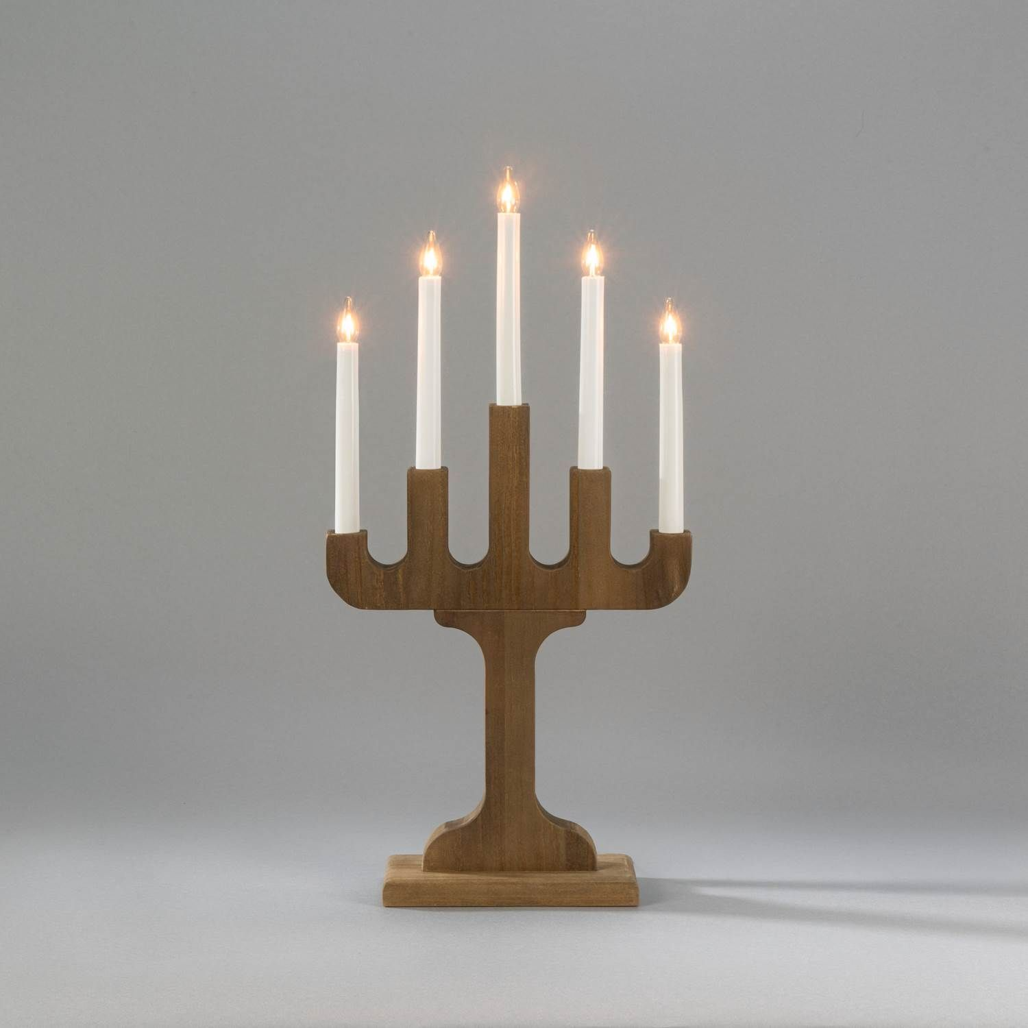 7318300027270 Konstsmide 5 arm valnød adventsstage Lamper,Julebelysning,Julebelysning 2190012590 149796