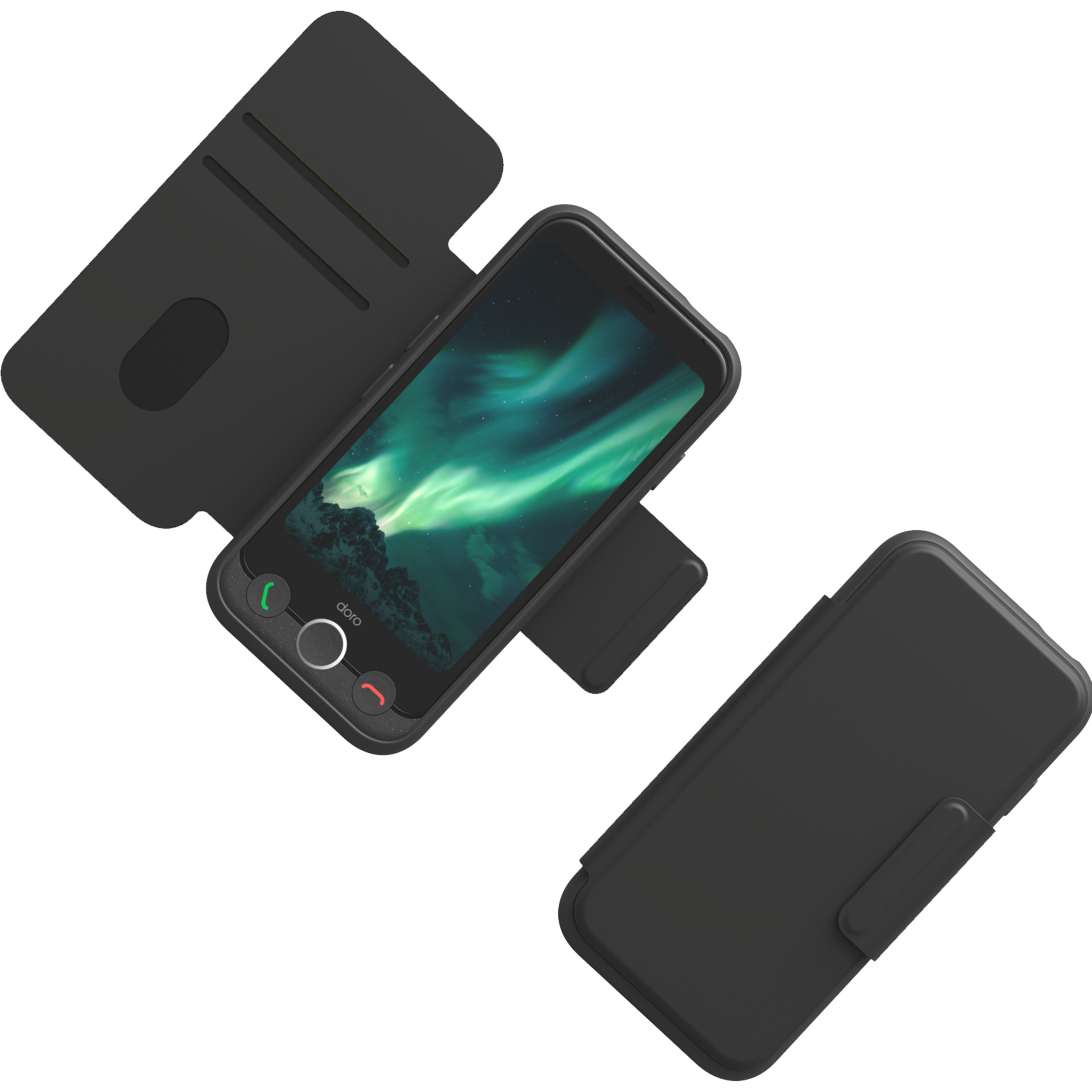 7322460089337 Doro Aurora A11 Wallet Case, grafit Telefon & GPS,Tilbehør mobiltelefoner,Tasker til mobiltelefoner 2190013244 