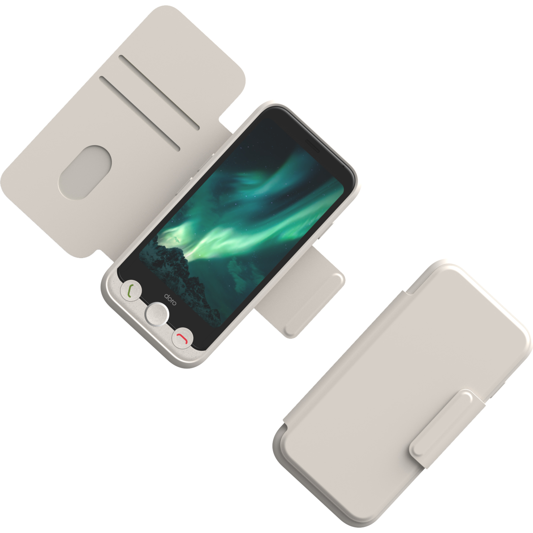 7322460089351 Doro Aurora A11 Wallet Case, beige Telefon & GPS,Tilbehør mobiltelefoner,Tasker til mobiltelefoner 2190013243 