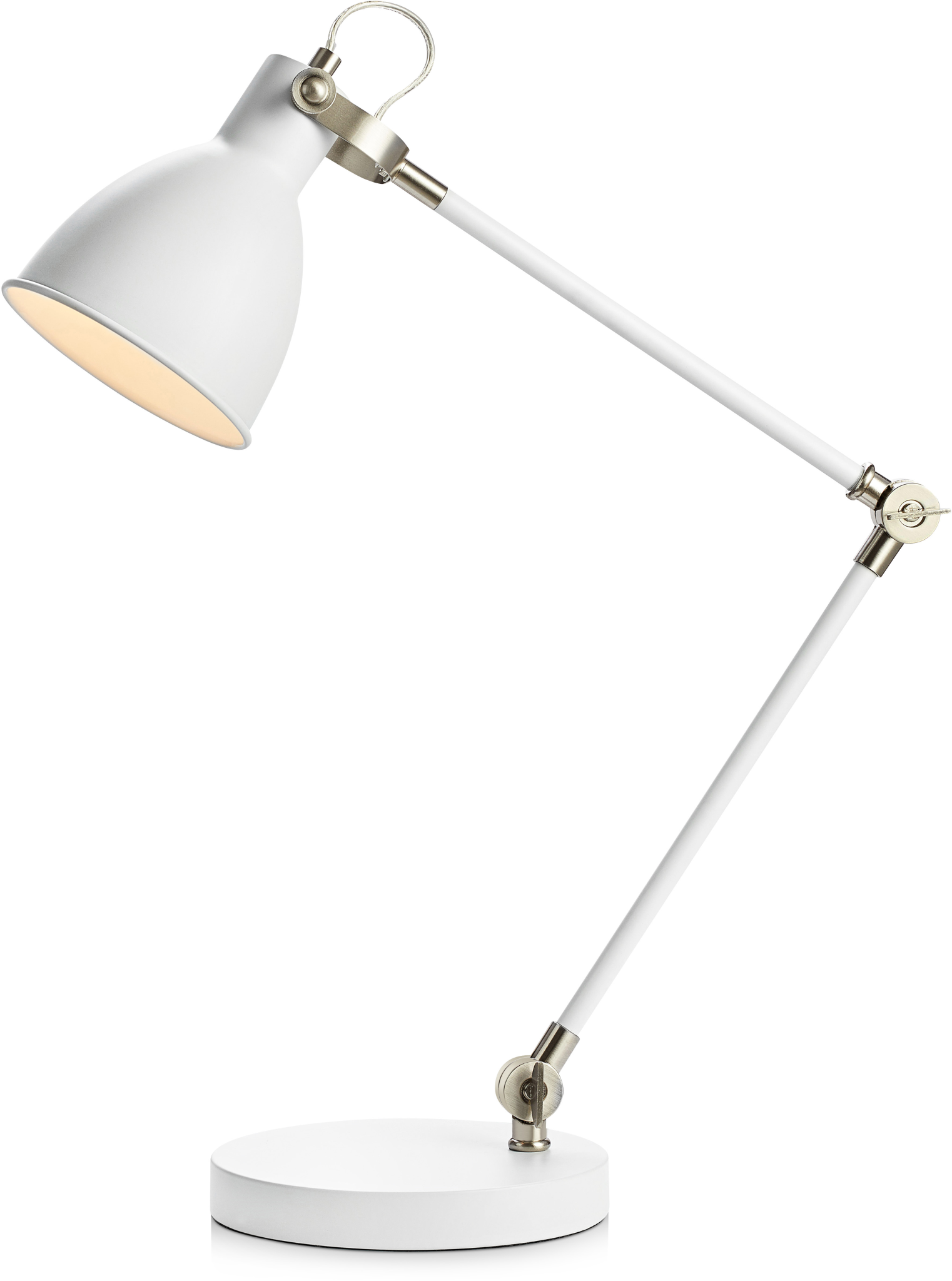 7330024585577 Marksløjd HOUSE hvid/stål 107738 - Bordlampe Lamper,Bordlamper,Bordlamper 86800002640 HOUSE hvid/stål 107738
