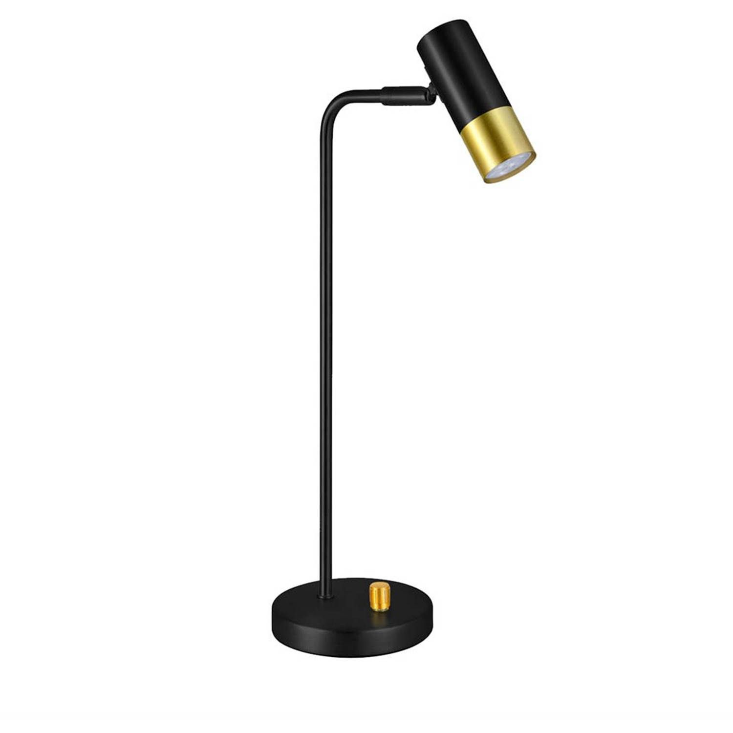 7332065071767 Oriva Mini sort/messing bordlampe Lamper,Bordlamper,Bordlamper 2190012931 150318